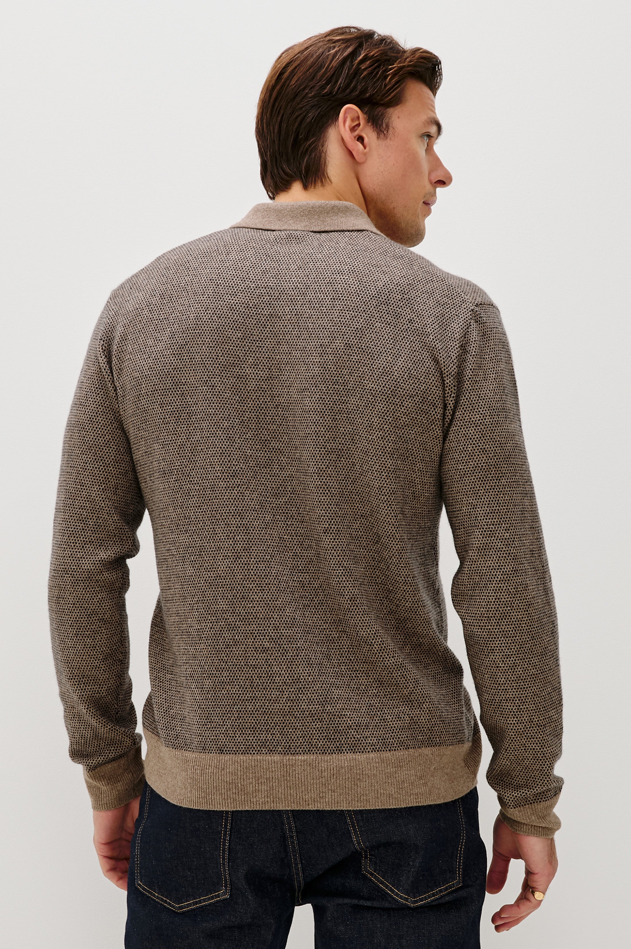 Anders Sweater Polo Flax Navy
