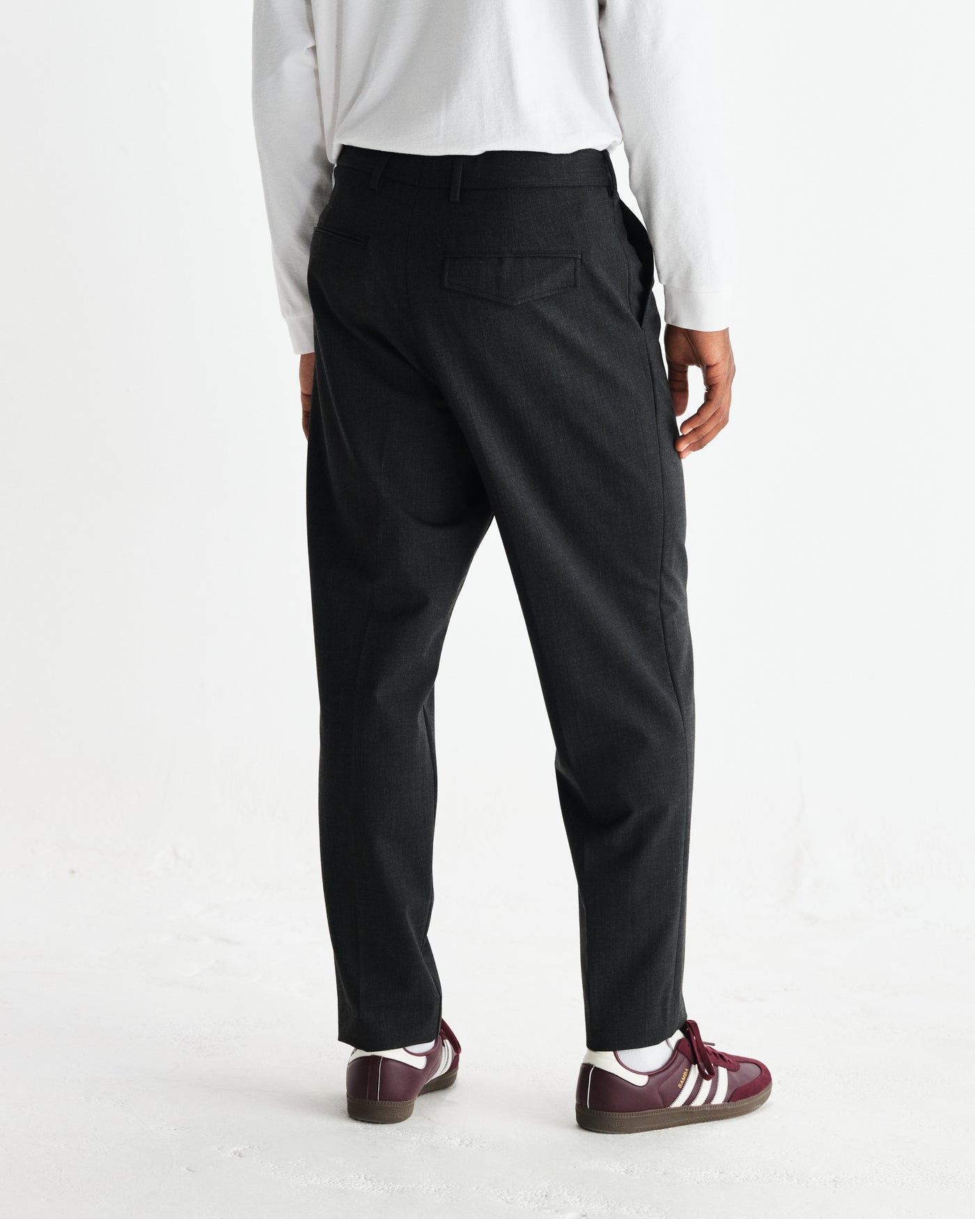Aubyn Trouser - Wool Blend Twill Charcoal