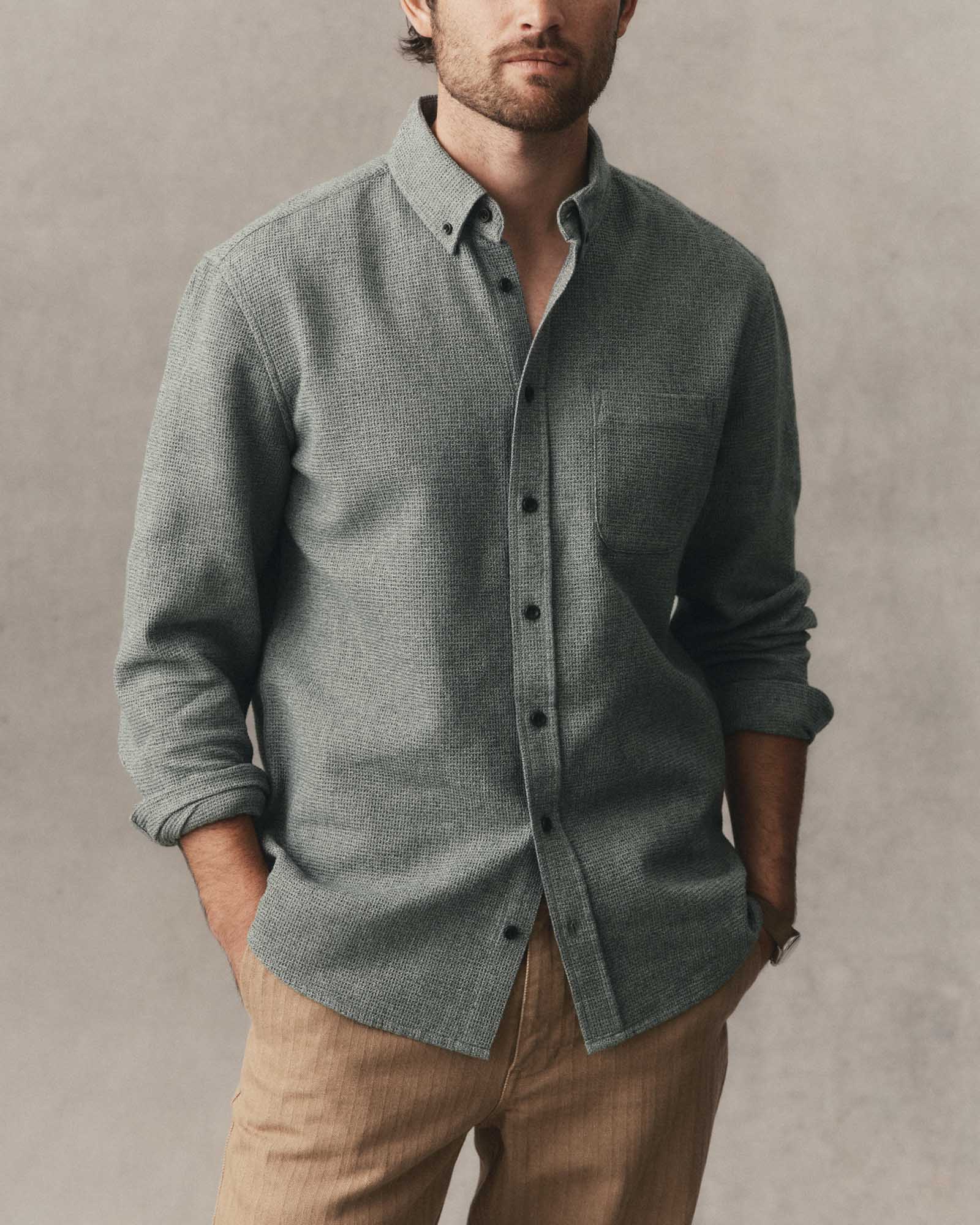 The Jack Waffle Shirt Pine Twist