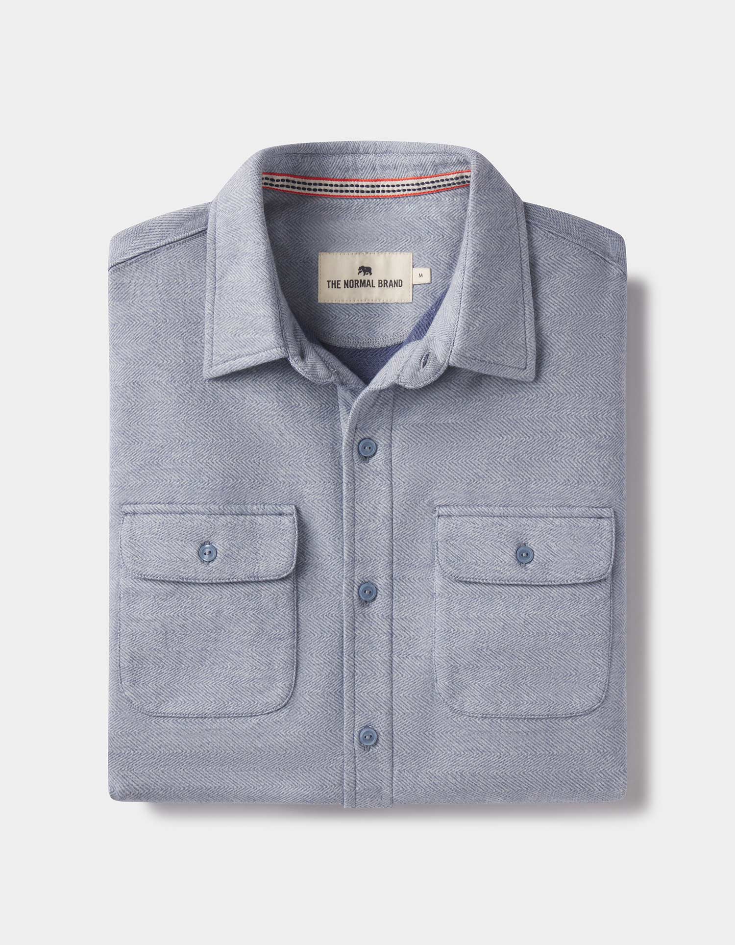 Textured Knit Everyday Shirt Vintage Blue