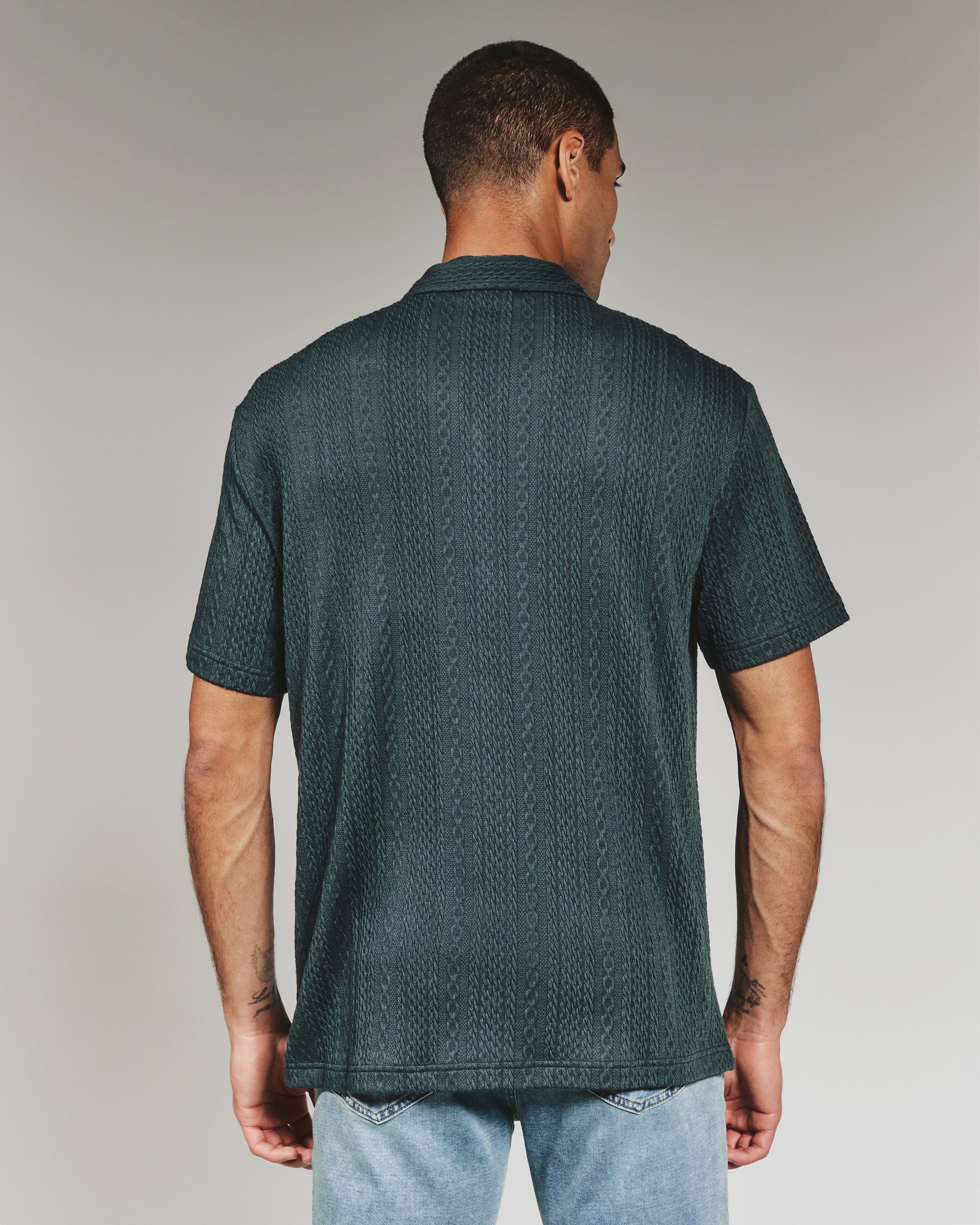 Andros Camp Shirt Petrol Navy