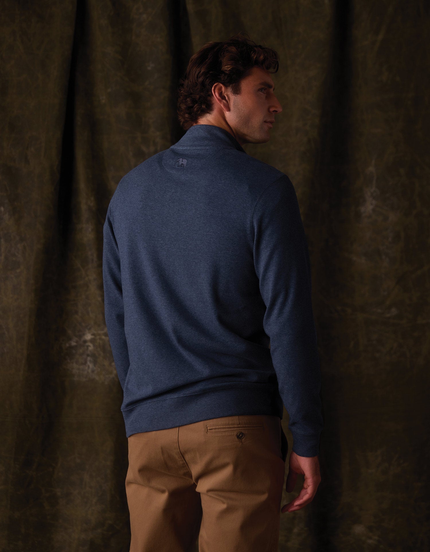 Puremeso Weekend Quarter Zip Indigo Blue