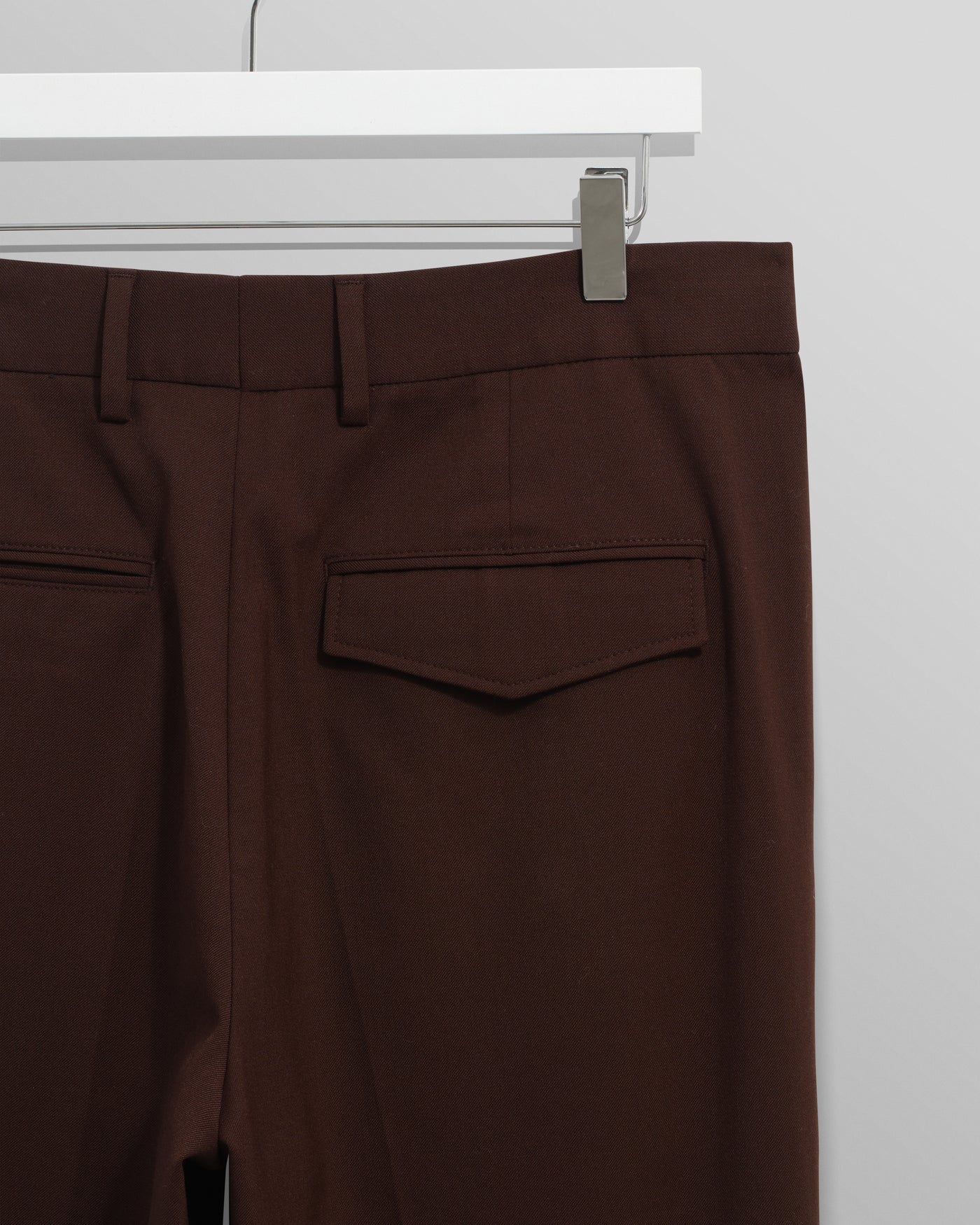 Aubyn Trouser - Wool Blend Twill Dark Brown