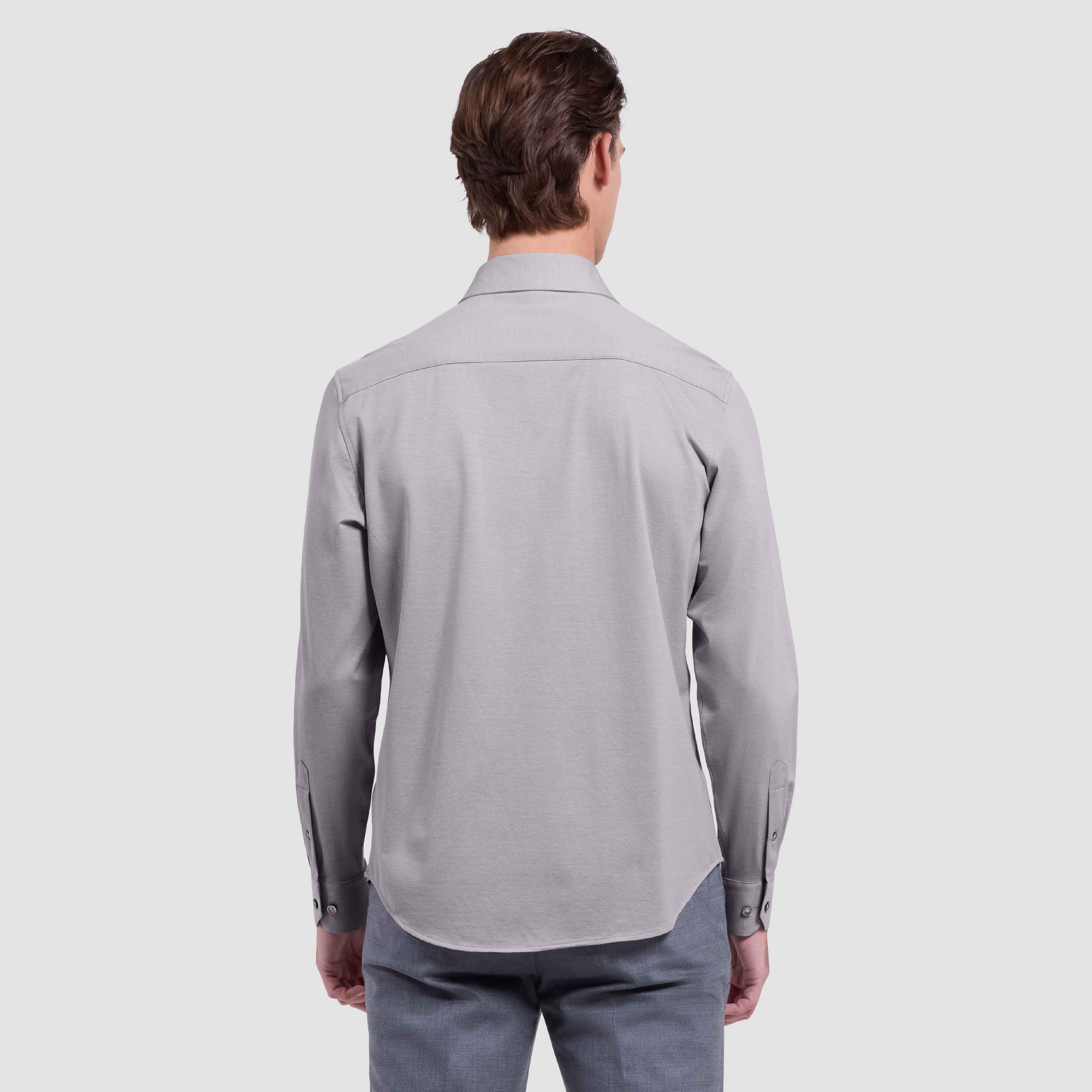 OOOHCotton James Long Sleeve Shirt Cement
