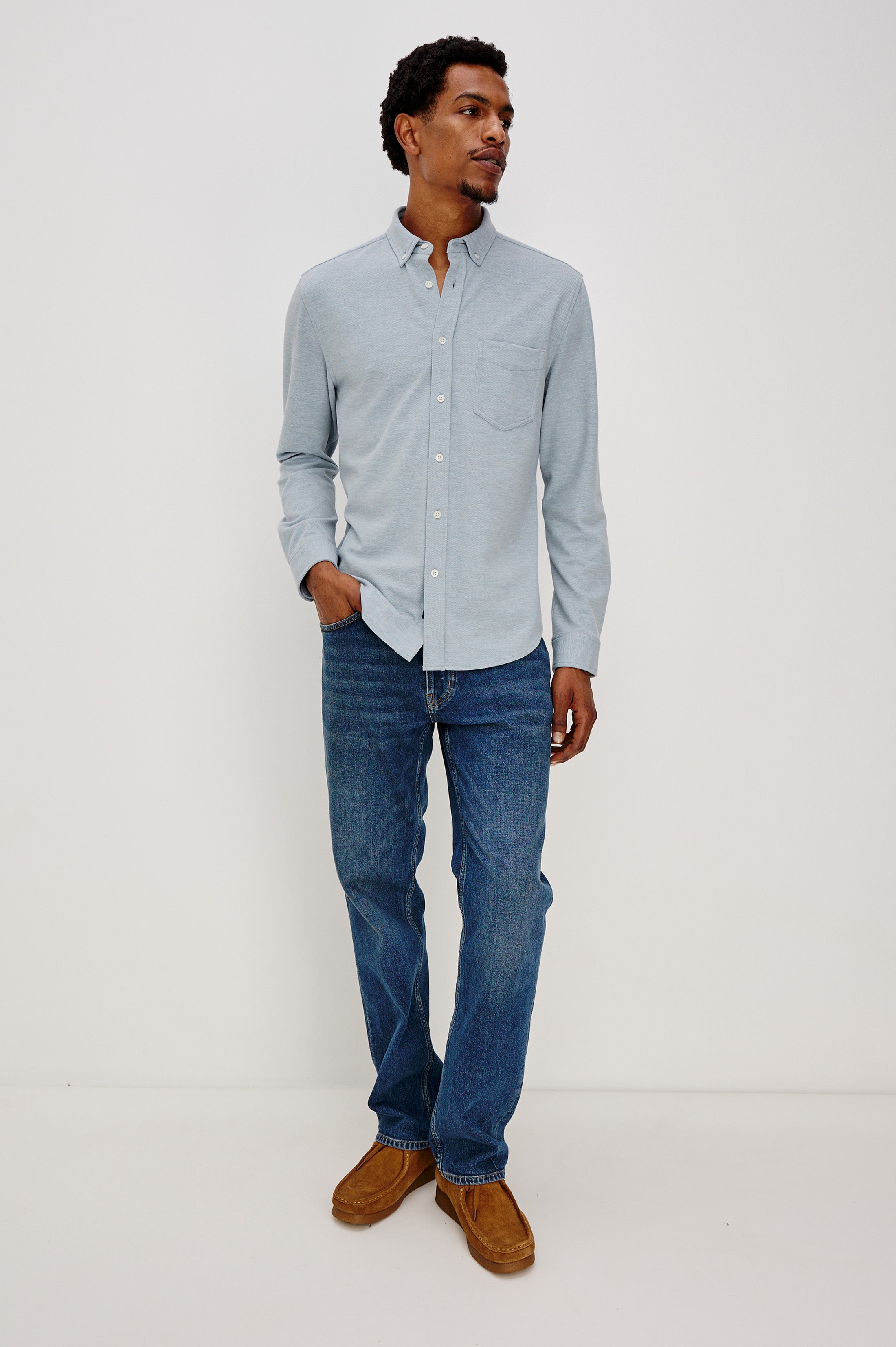 Vincent Shirt Blue Oxford