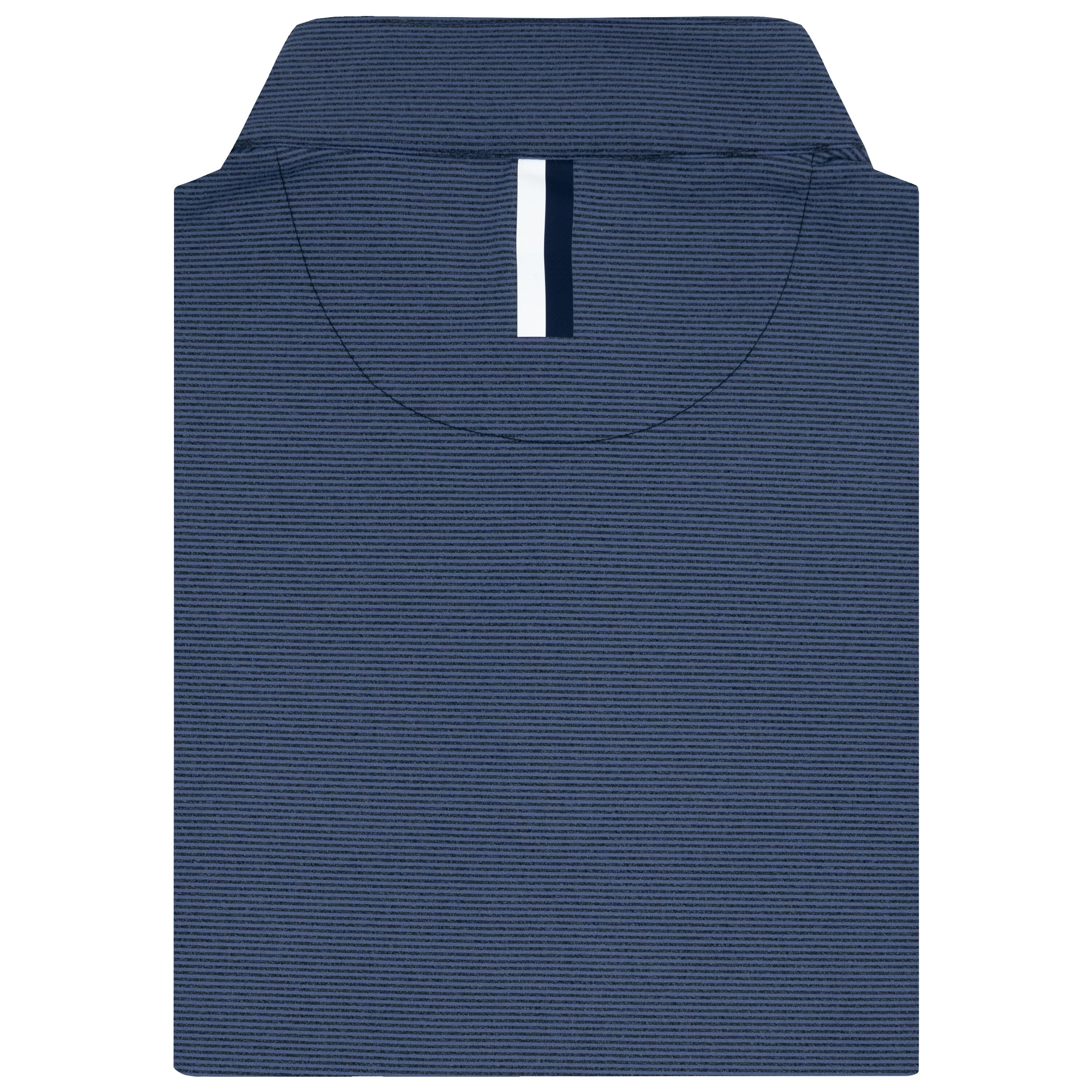 The Riva Heather Stripe Performance 1/4 Zip Coastal Blue/Fleet Navy