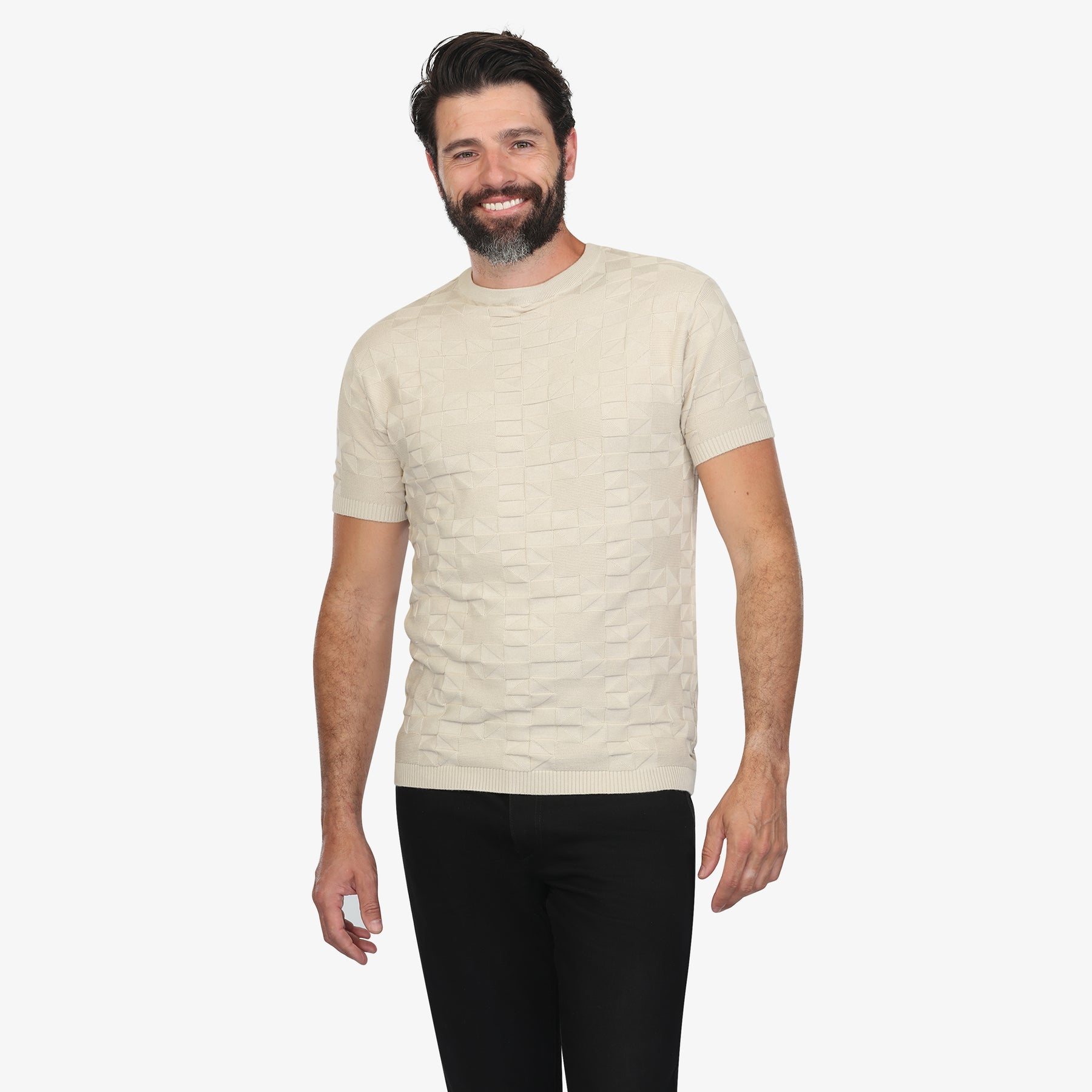 Textured Knit Sweater Tan