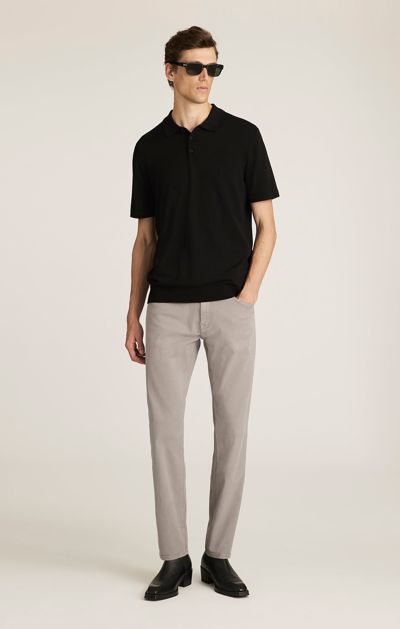 Marcus Slim Straight Luxe Twill Shark