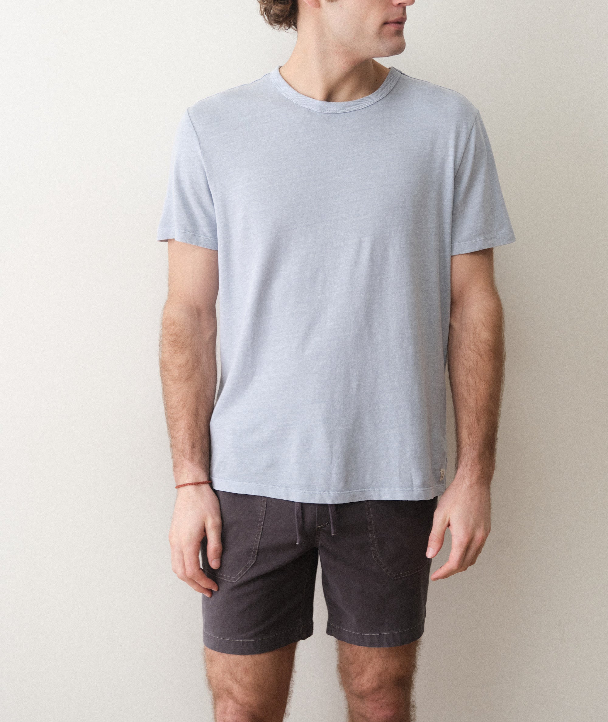 Relaxed Hemp Cotton Tee Soft Chambray