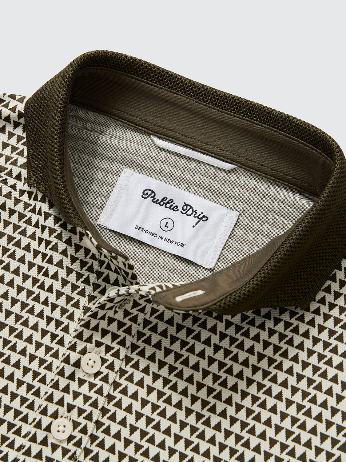 Public Athlete Up & Down Polo Brown/Cream