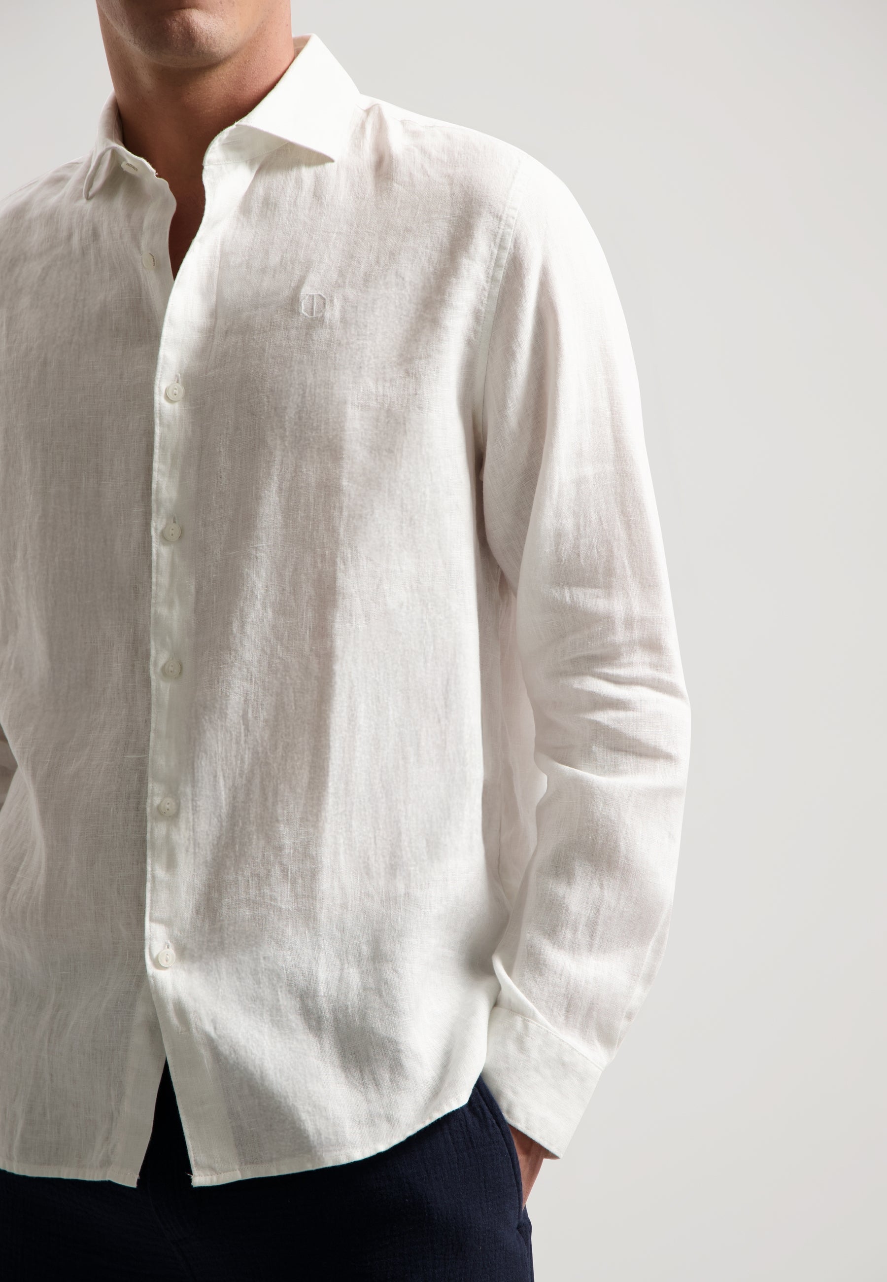 Jagger Linen Shirt White