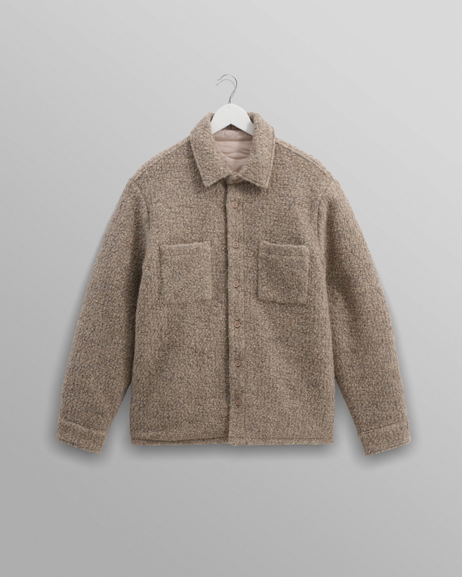 Mount Reversible Overshirt - Bobble Wool Natural