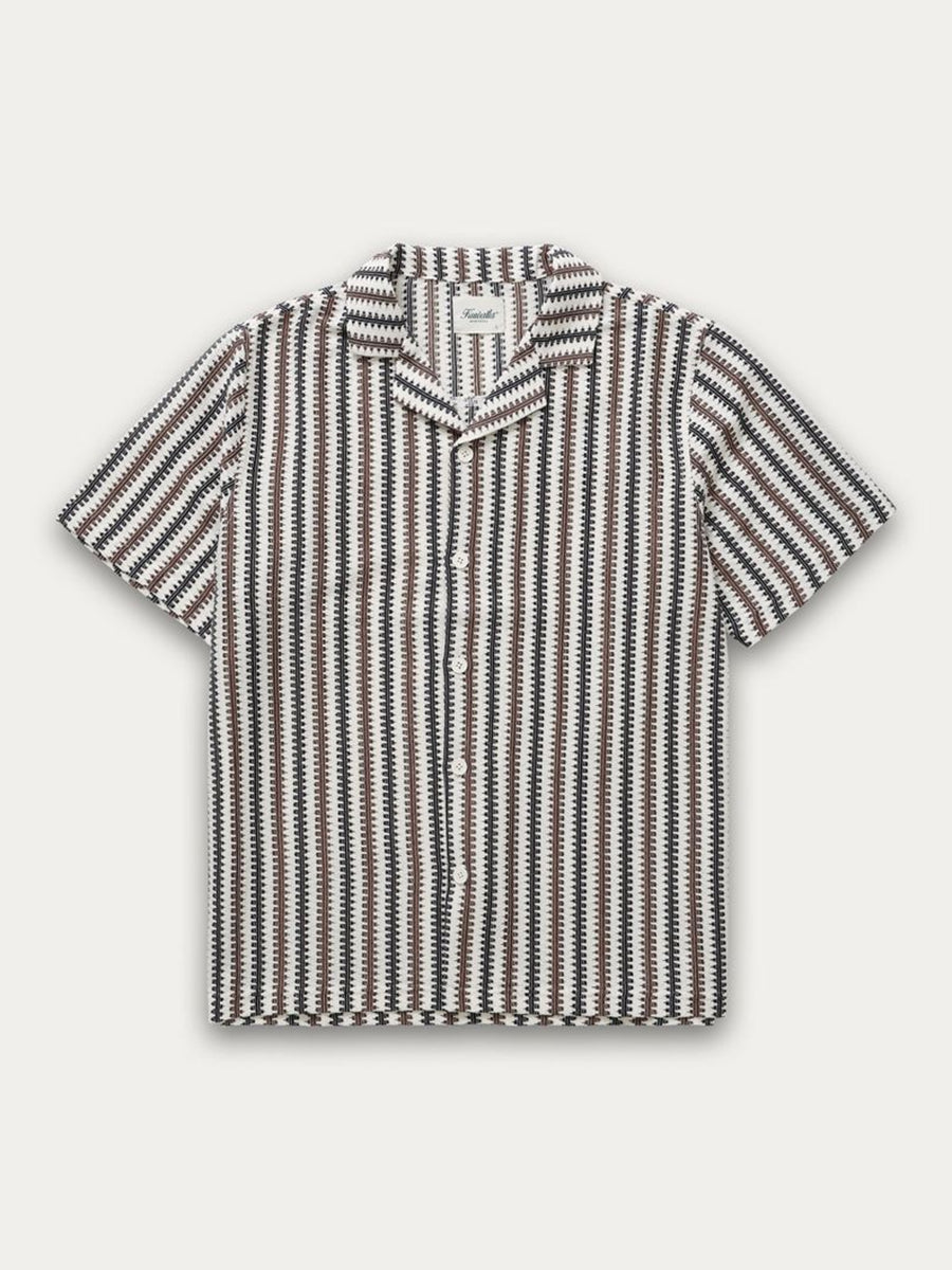 Zig Zag Camp Shirt Brown