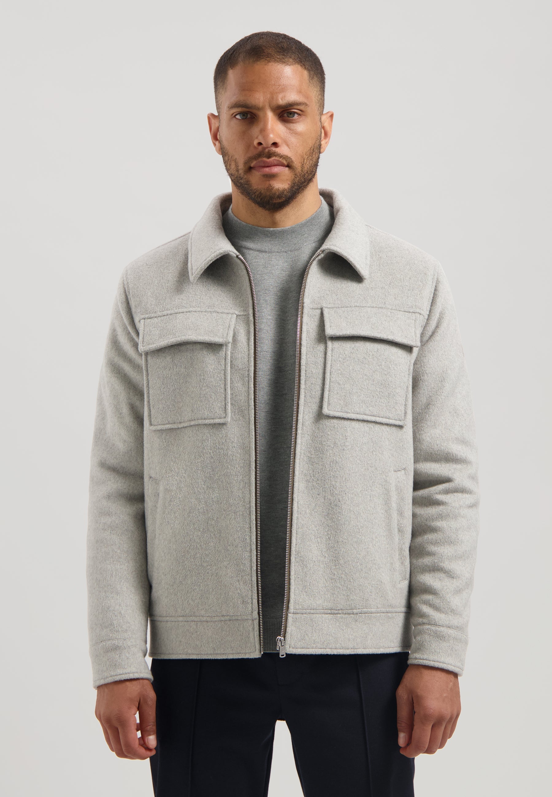 Colton Wool Jacket Ghost Grey