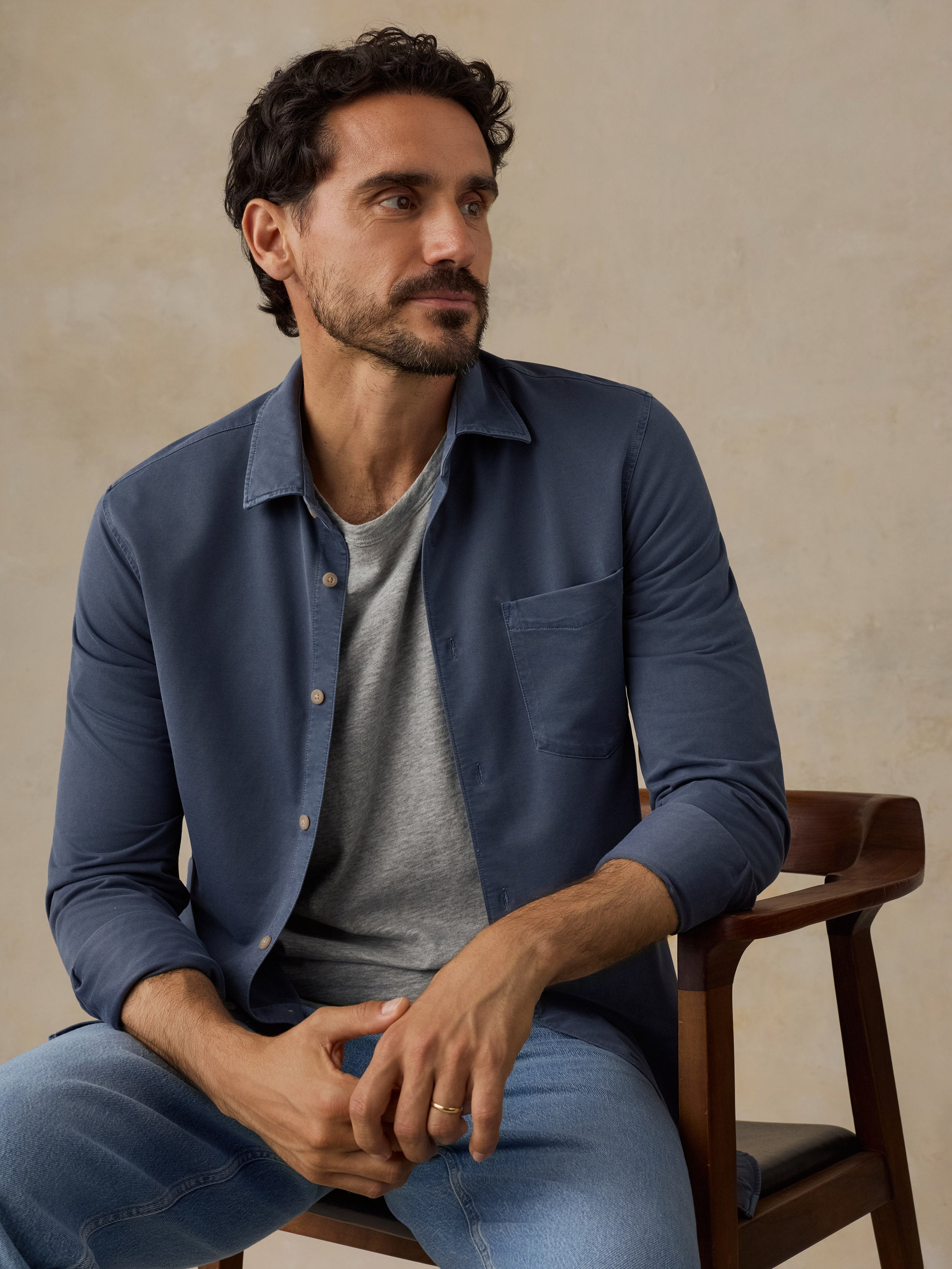 Costa Pique Shirt Abyss Navy