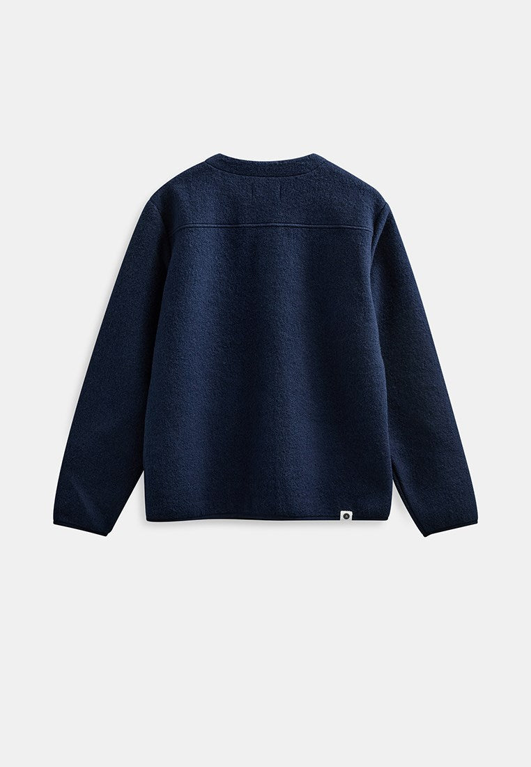 Aksigurd Boiled Wool Cardigan Sky Captain