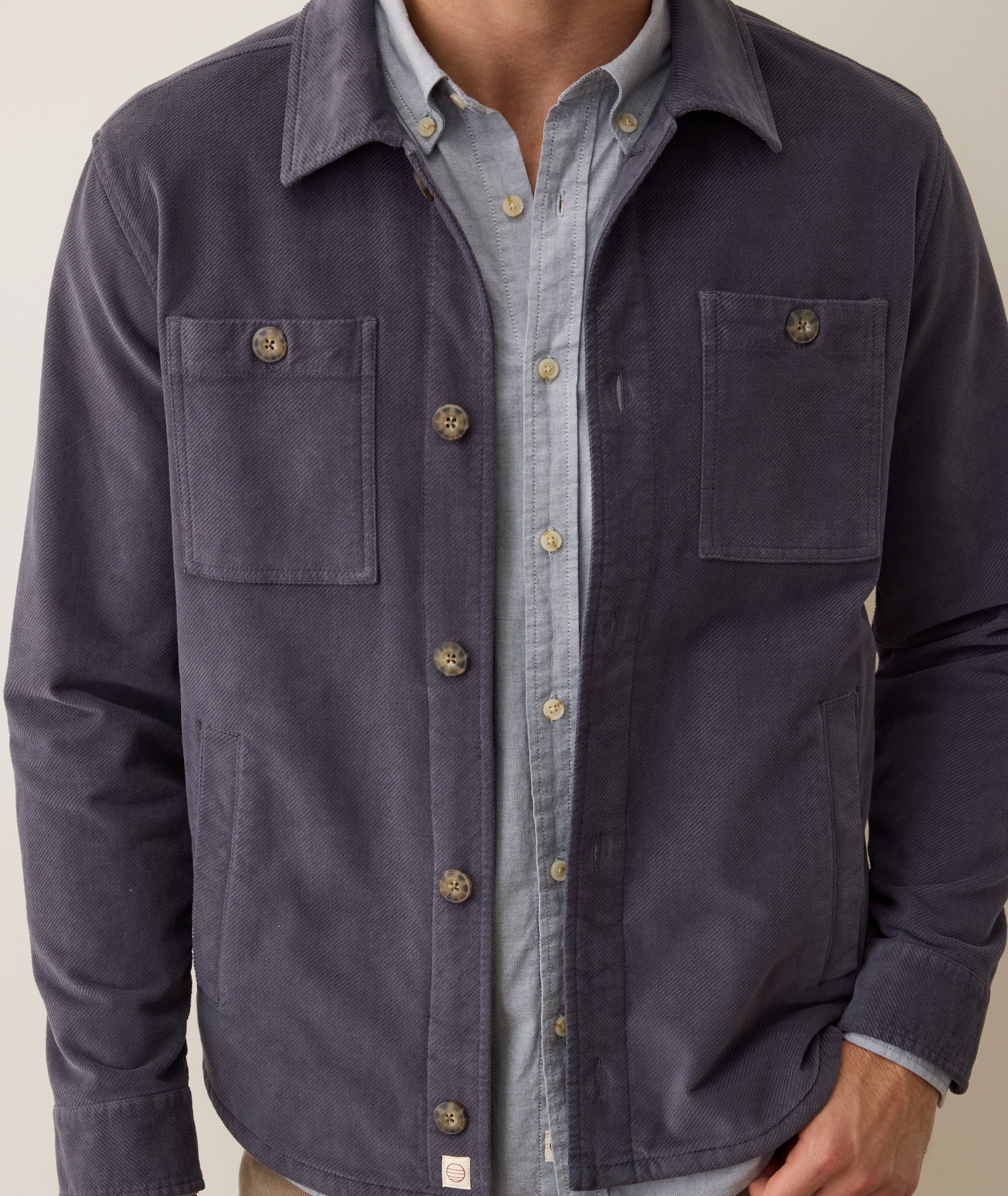Max Moleskin Overshirt Mood Indigo
