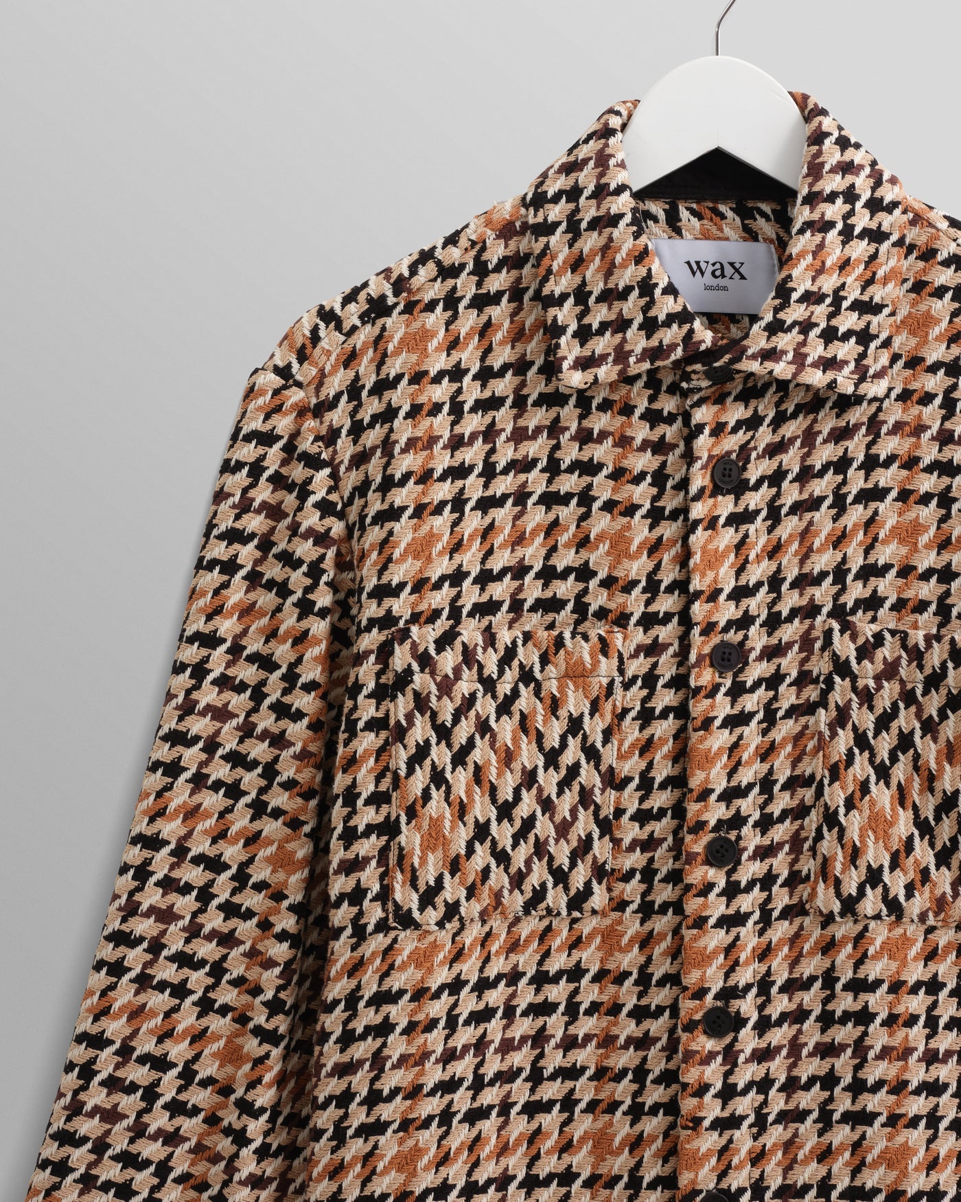 Whiting Overshirt - Houndstooth Weave Natural