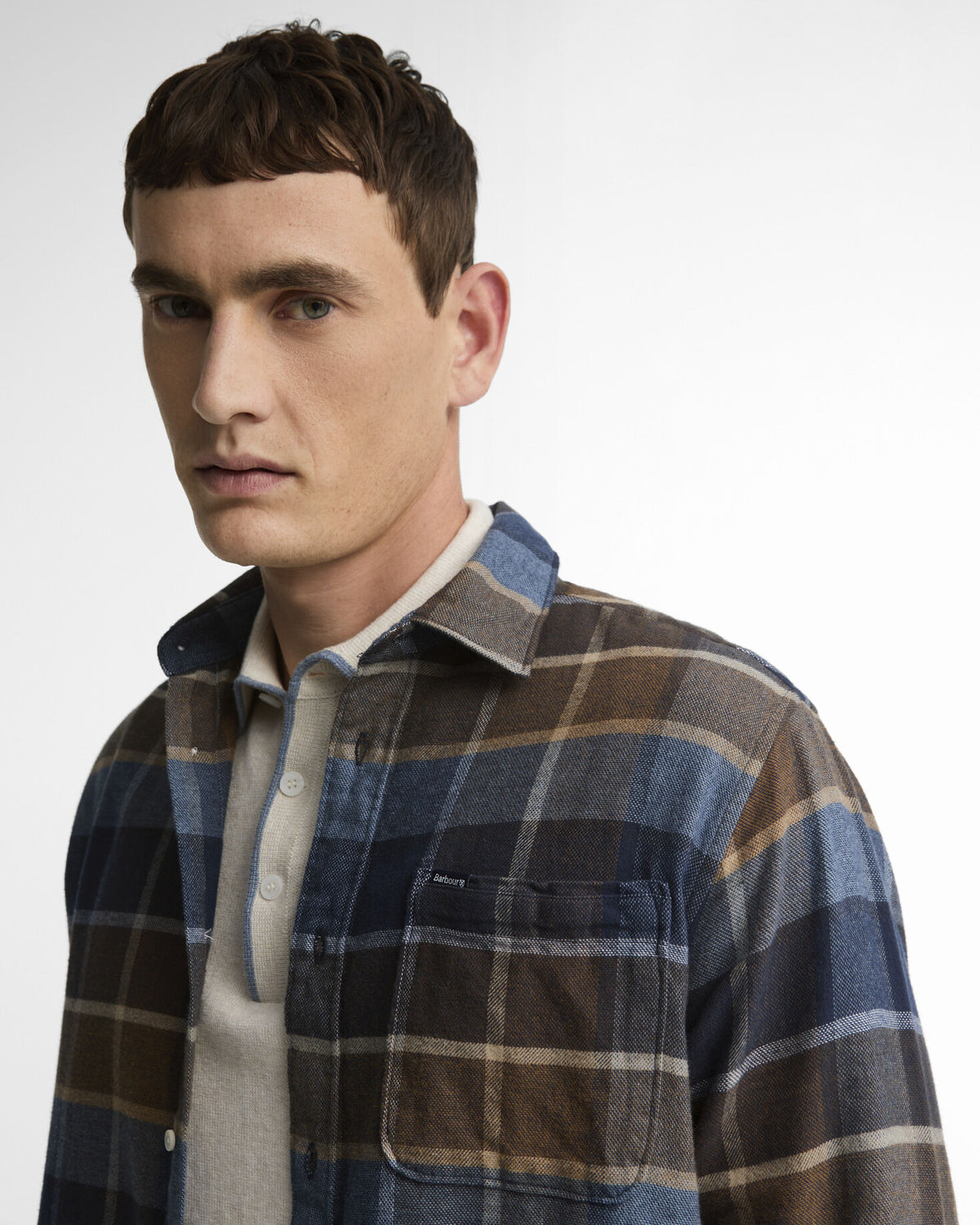 Copswell Relaxed Checked Shirt Dark Sand