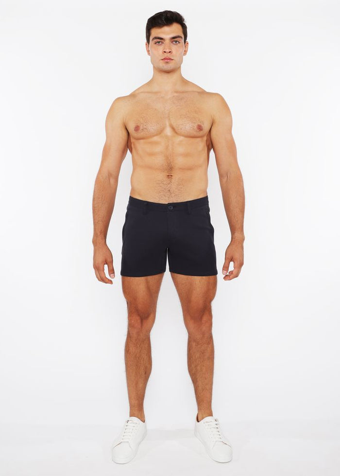 Stretch Knit Chino Shorts Navy