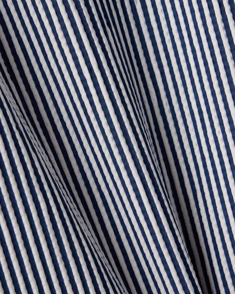 Commuter Seersucker Camp Shirt Navy Stripe