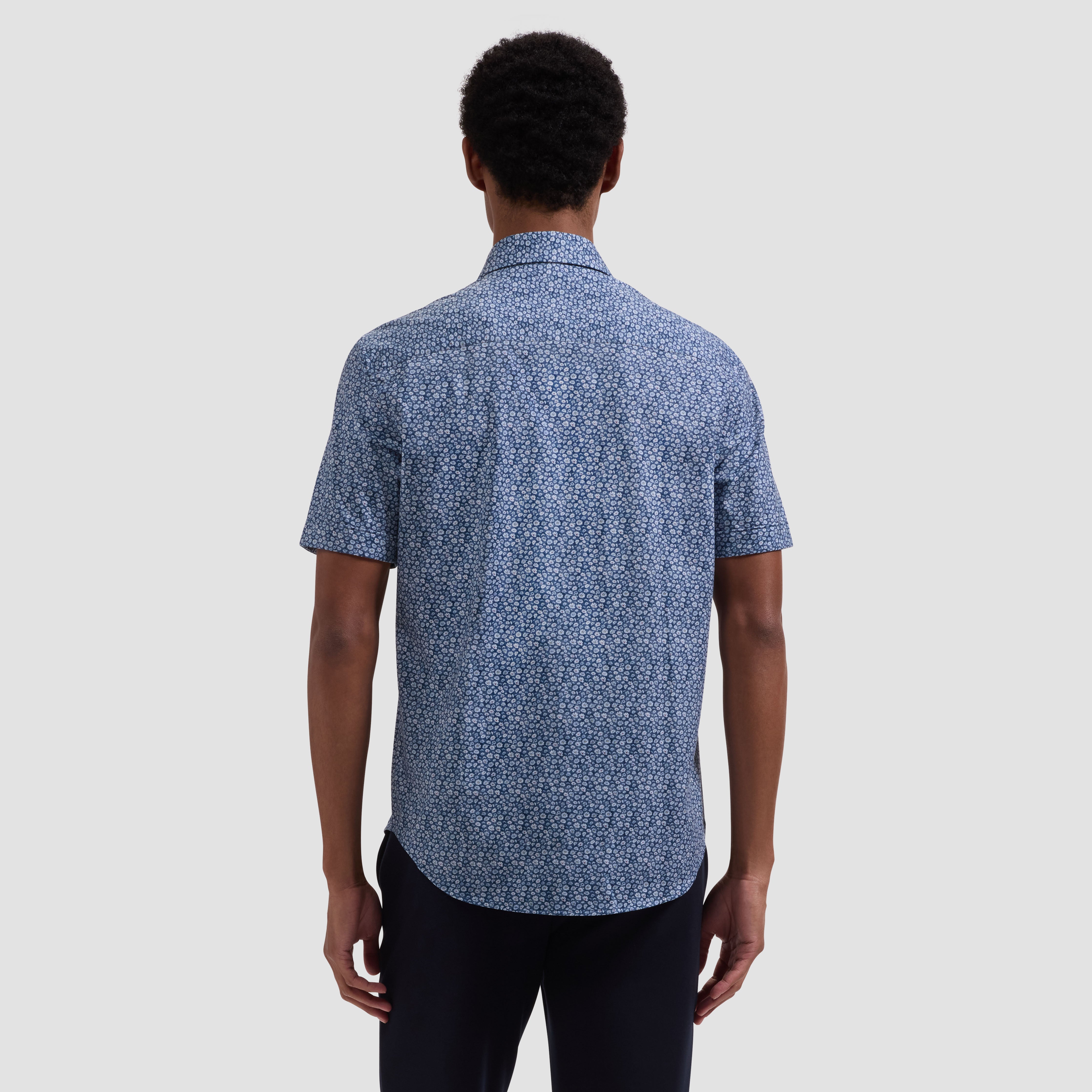 OOOHCotton Miles Short Sleeve Shirt Navy Floral