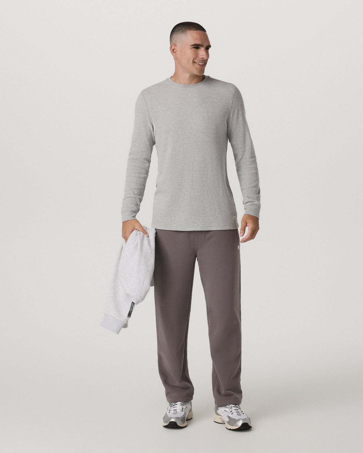 Waffle Crew Light Heather Grey