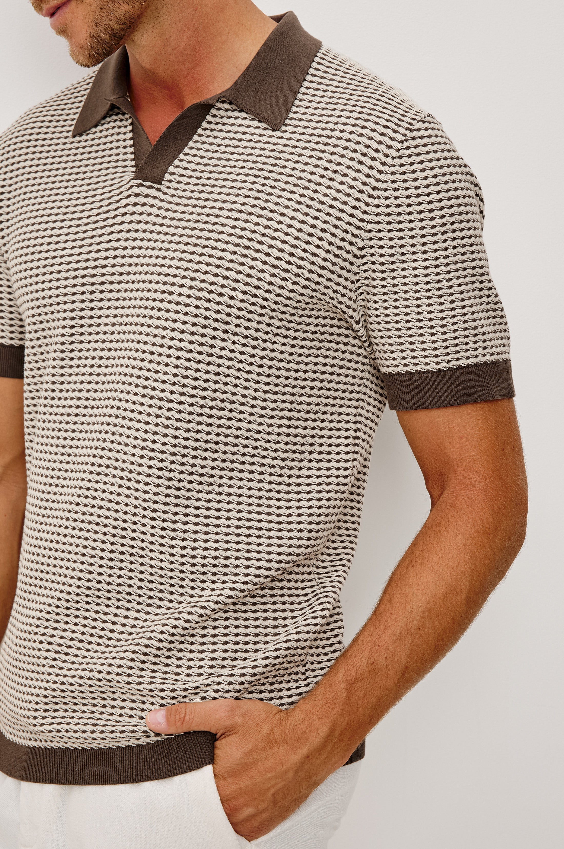 Hayden Polo Olive Oat Ripple