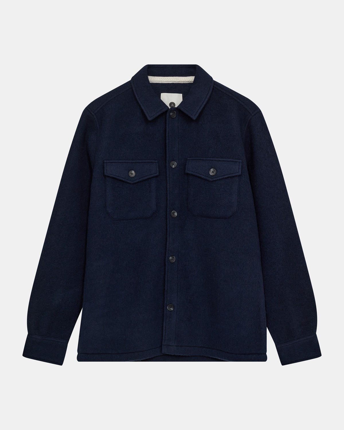 Akoscar Boiled Wool Overshirt Sky Captain