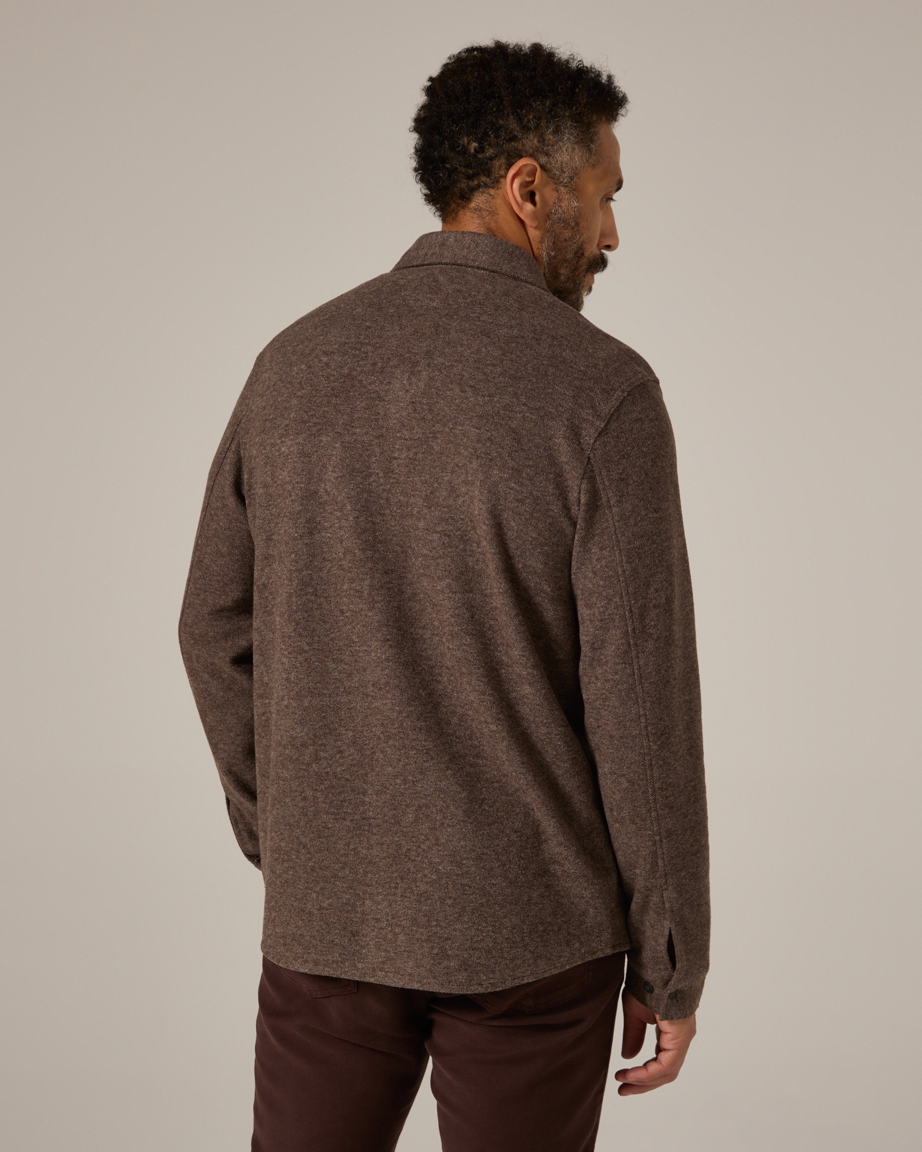 Generation Long Sleeve Marled Shirt Walnut