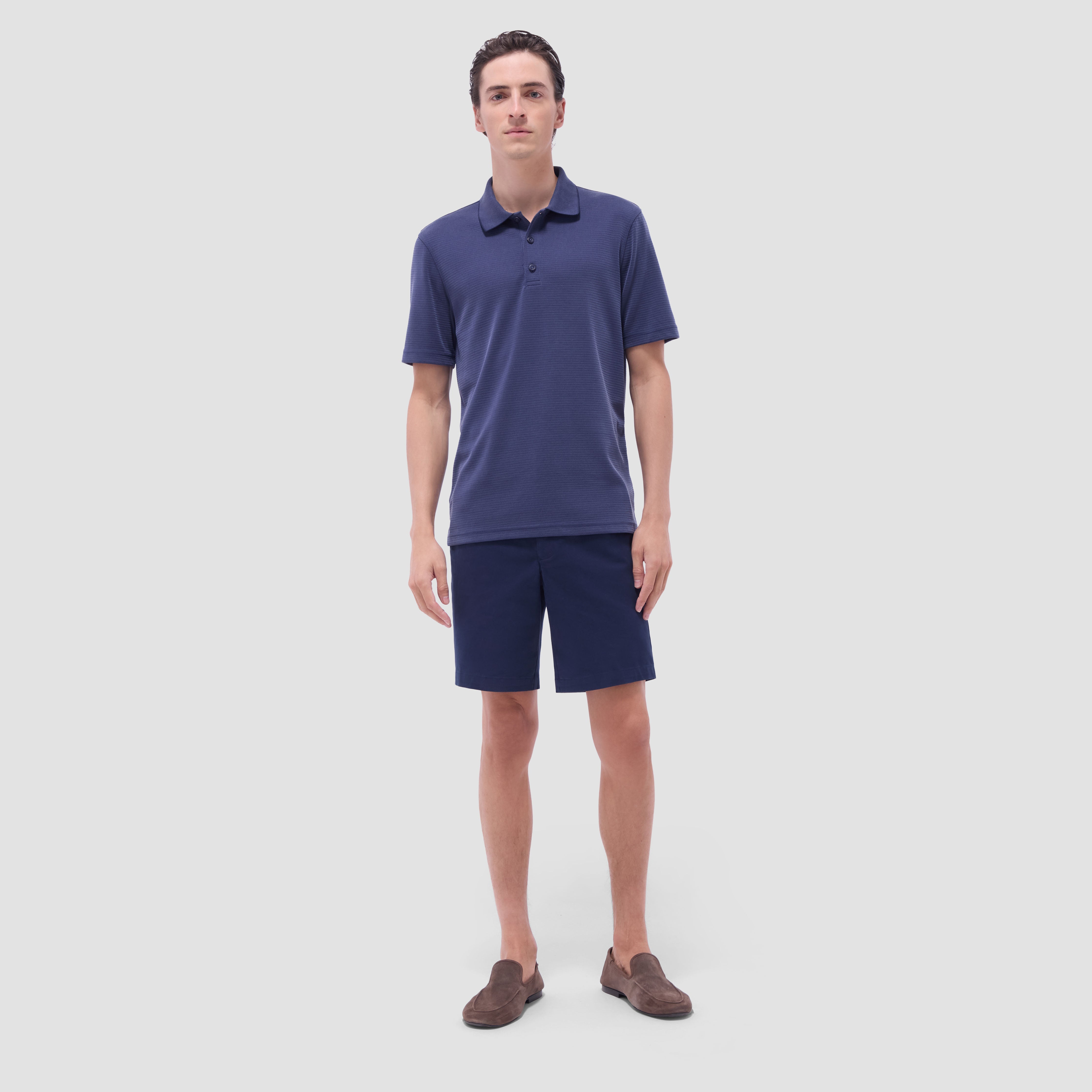 Oscar Ottoman Polo Shirt Navy