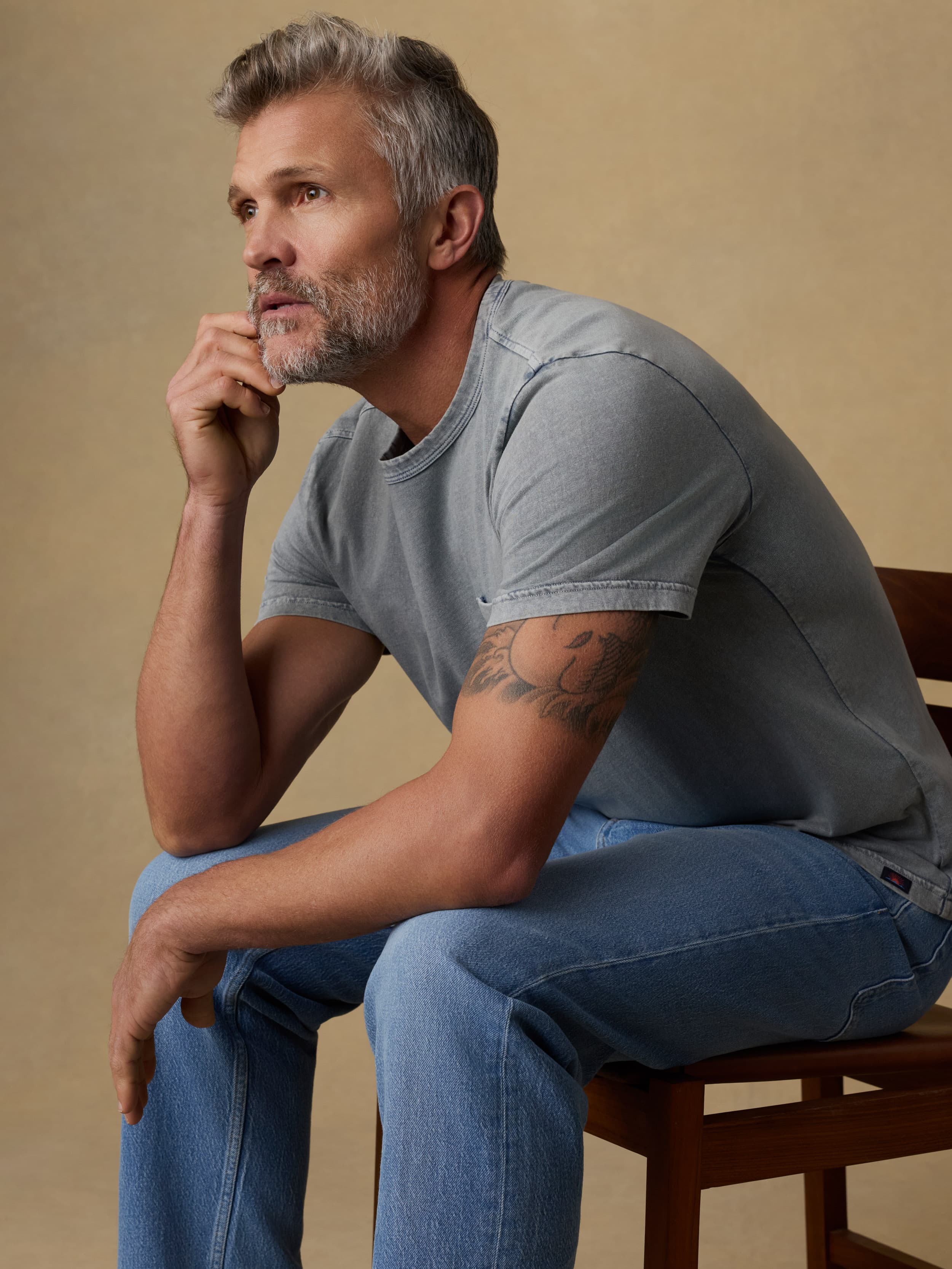 Recycled Cotton Tee Lakeshore Grey