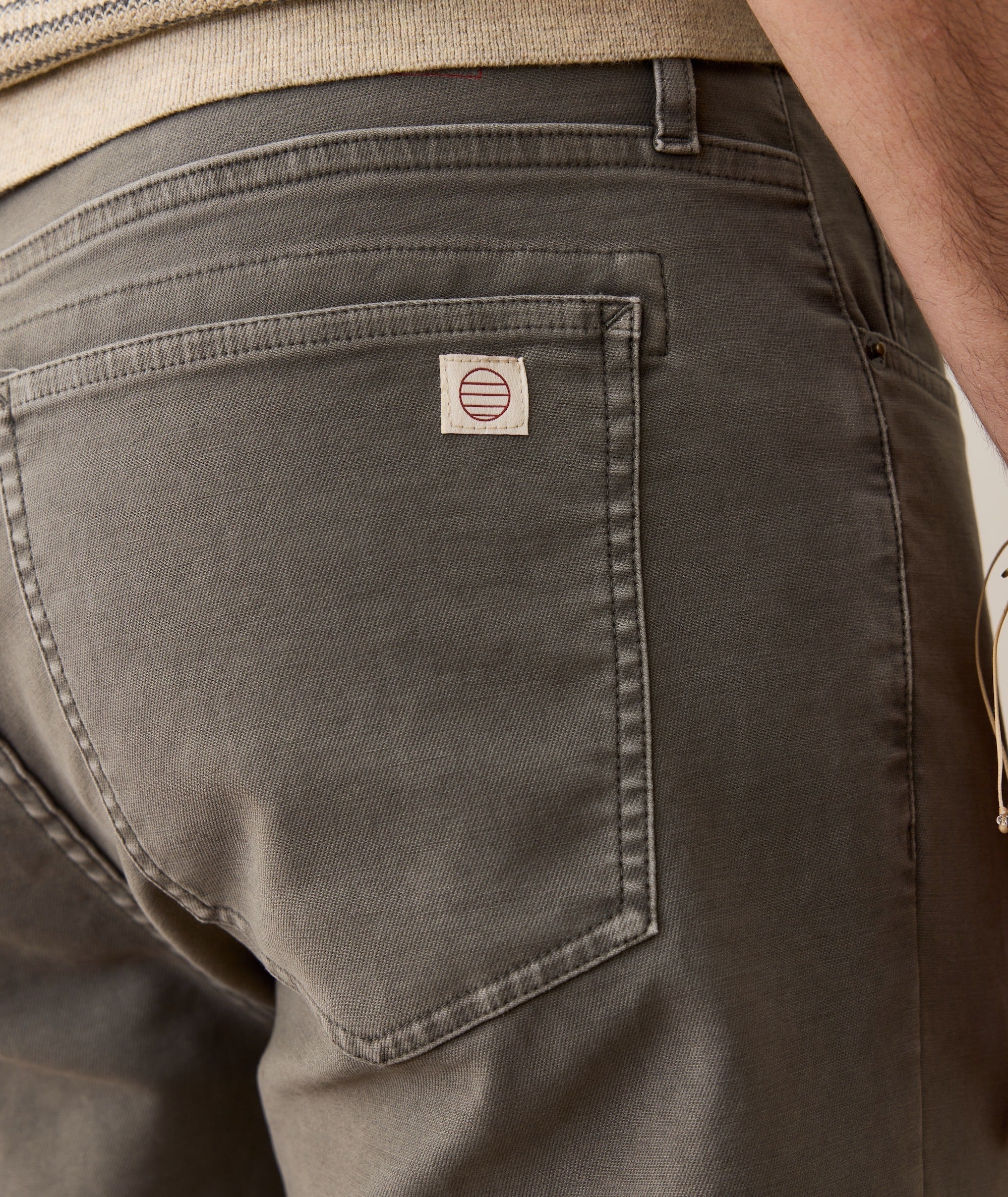 Slim Straight Flex Terry Pant Olive