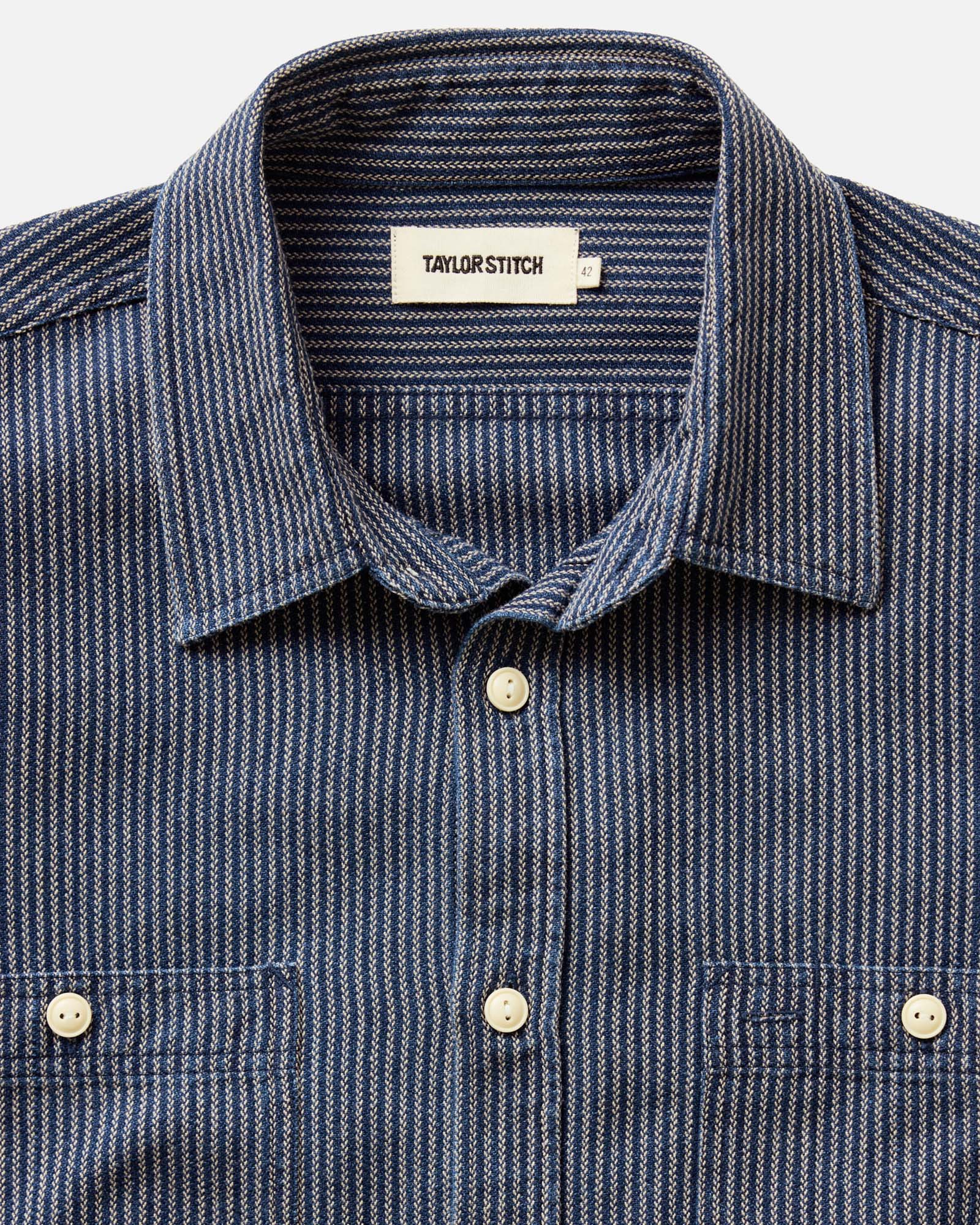 The Short Sleeve Utility Shirt Roped Indigo