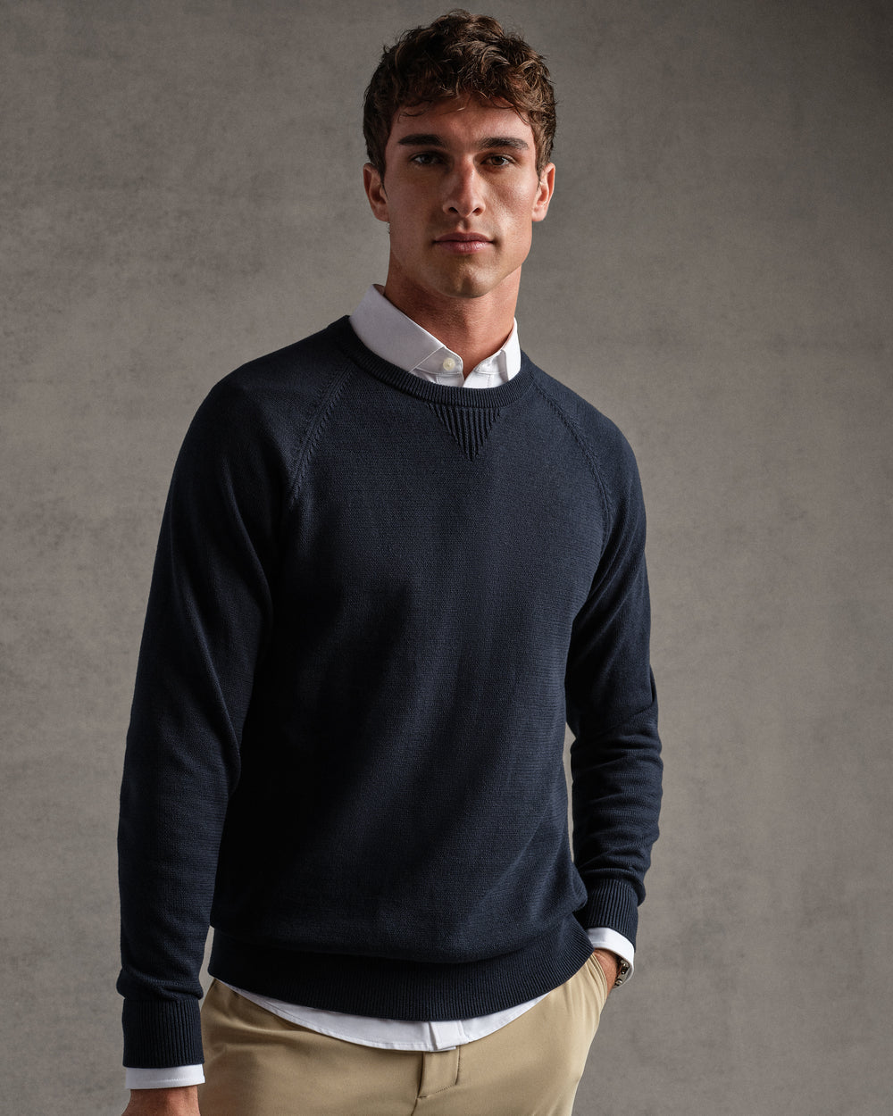 Commuter Crew Neck Sweater True Navy
