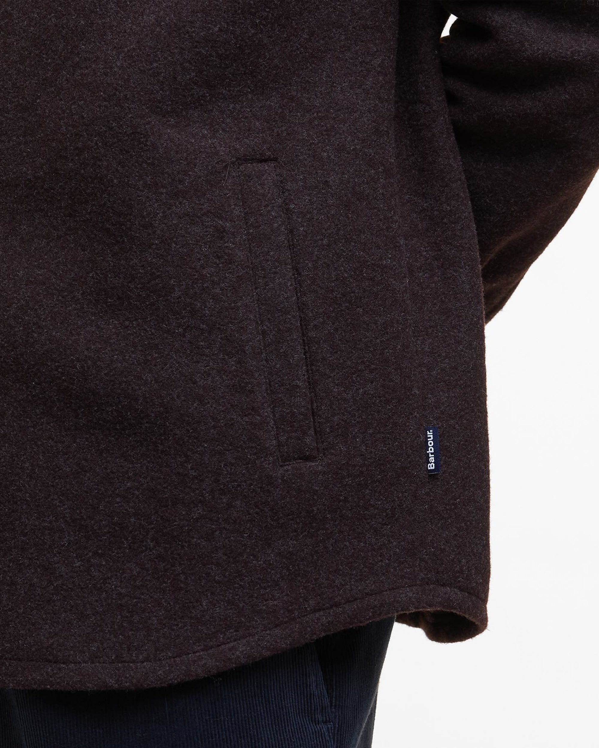 Marlow Tailored Wool Blend Overshirt Dark Oak
