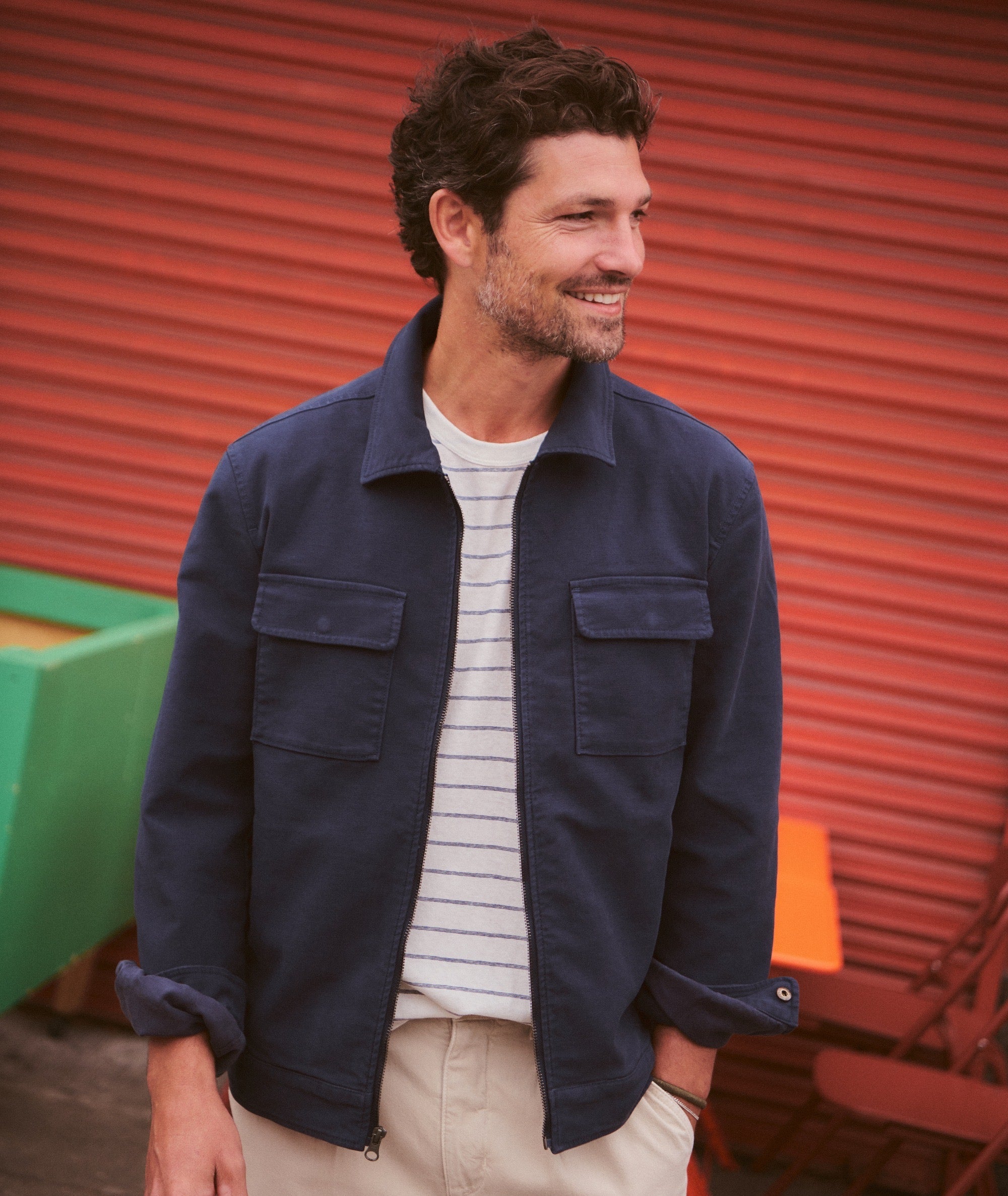 Flex Terry Traveler Jacket Navy