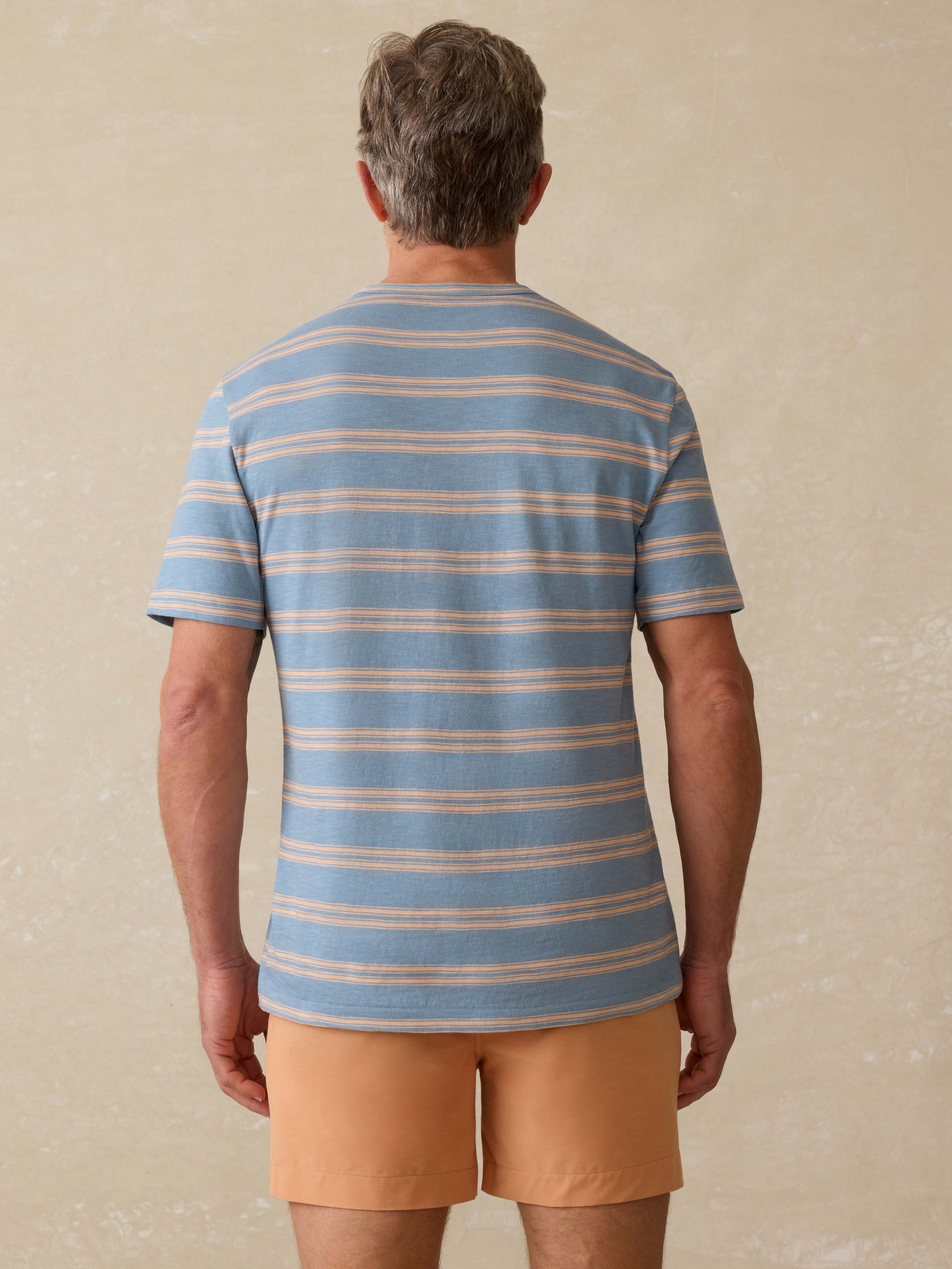 Sunwashed Tee Coast Coral Stripe