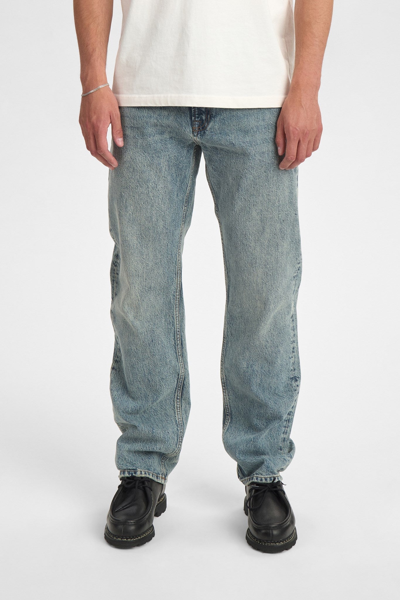 Akjustin Denim Pants Medium Blue Marbel