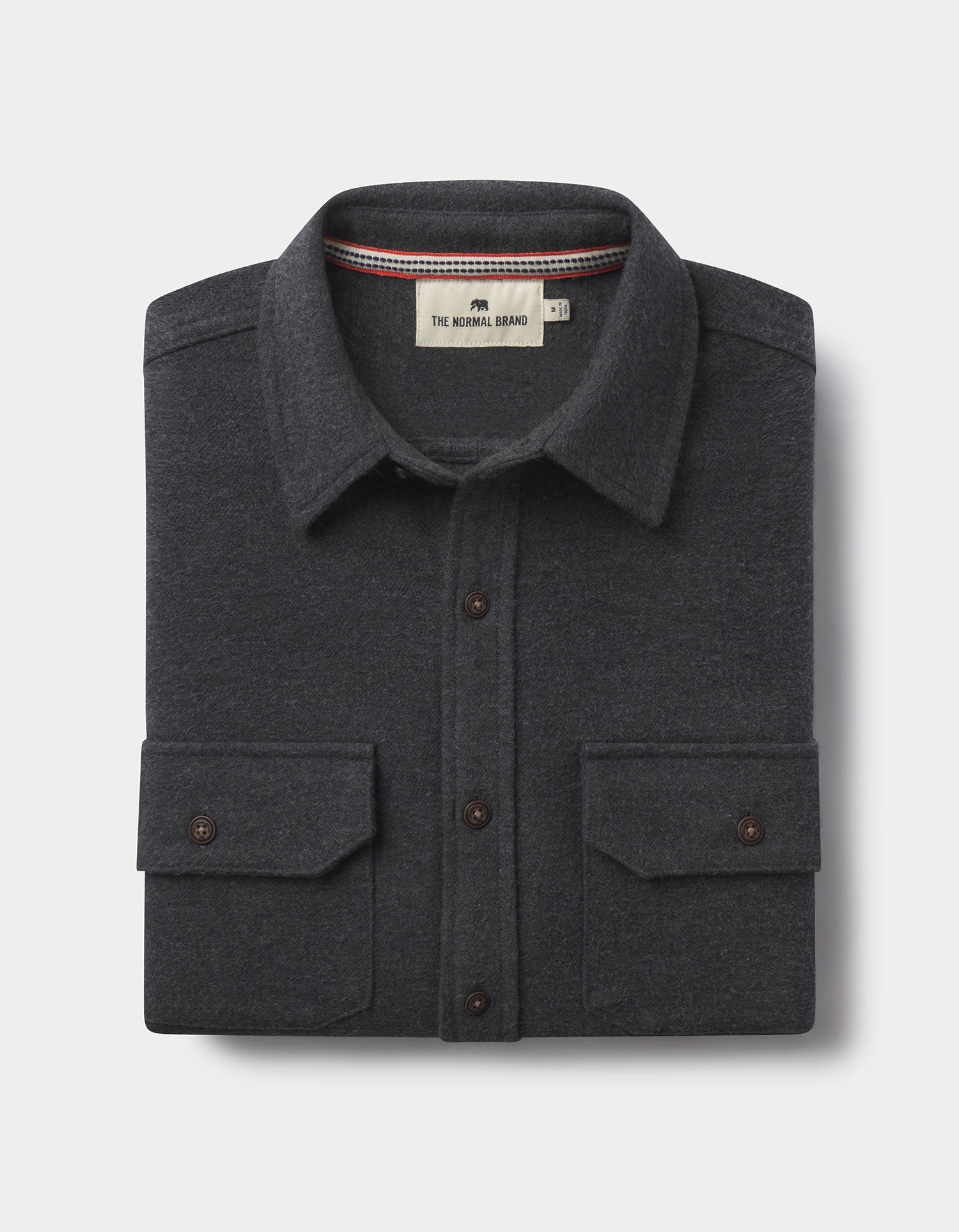 Heavyweight Chamois Overshirt Charcoal Heather