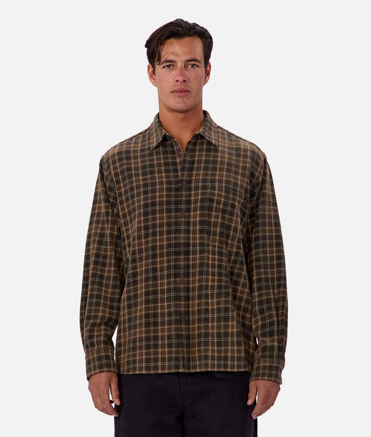 The Maple Long Sleeve Shirt Char/Maple