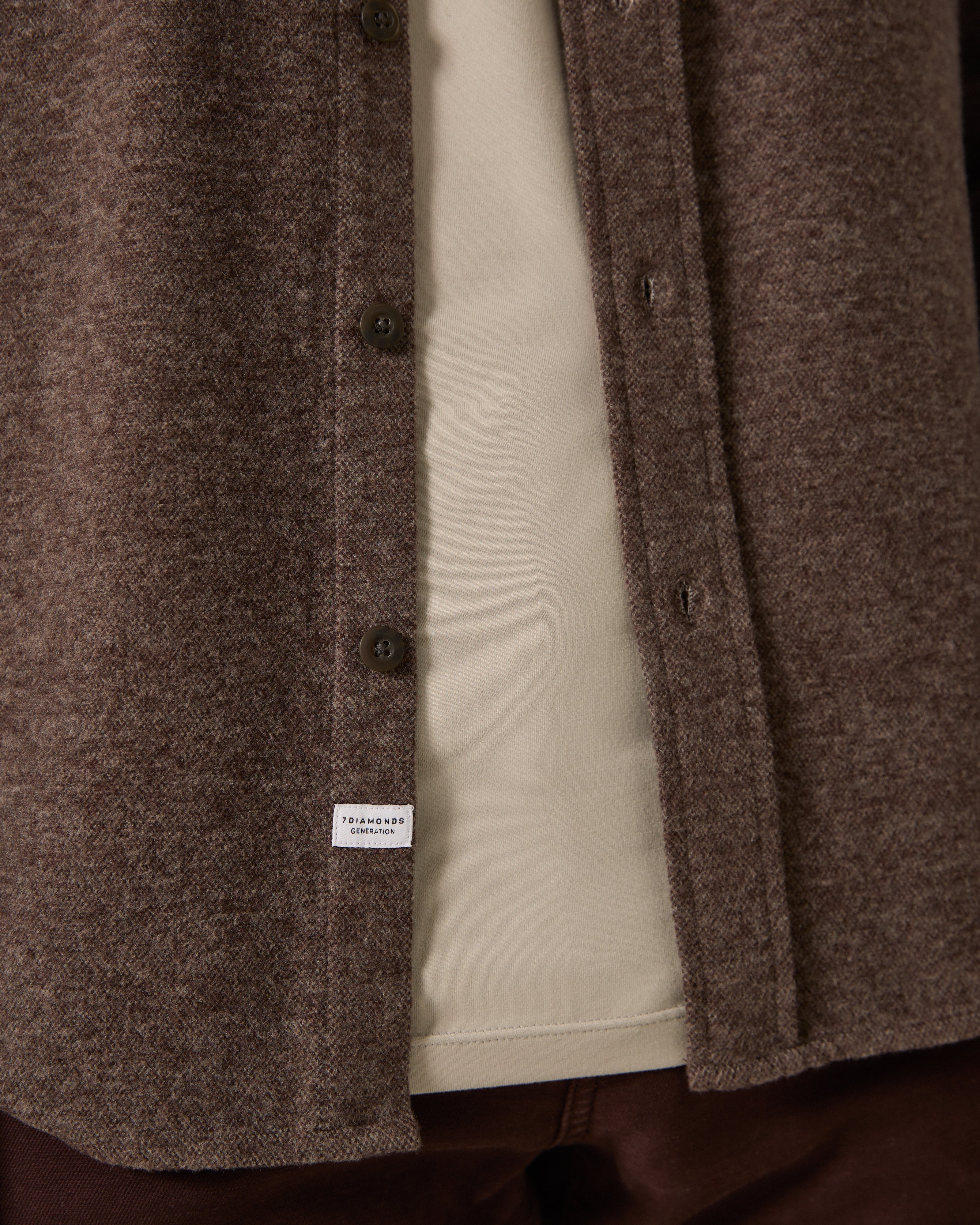 Generation Long Sleeve Marled Shirt Walnut