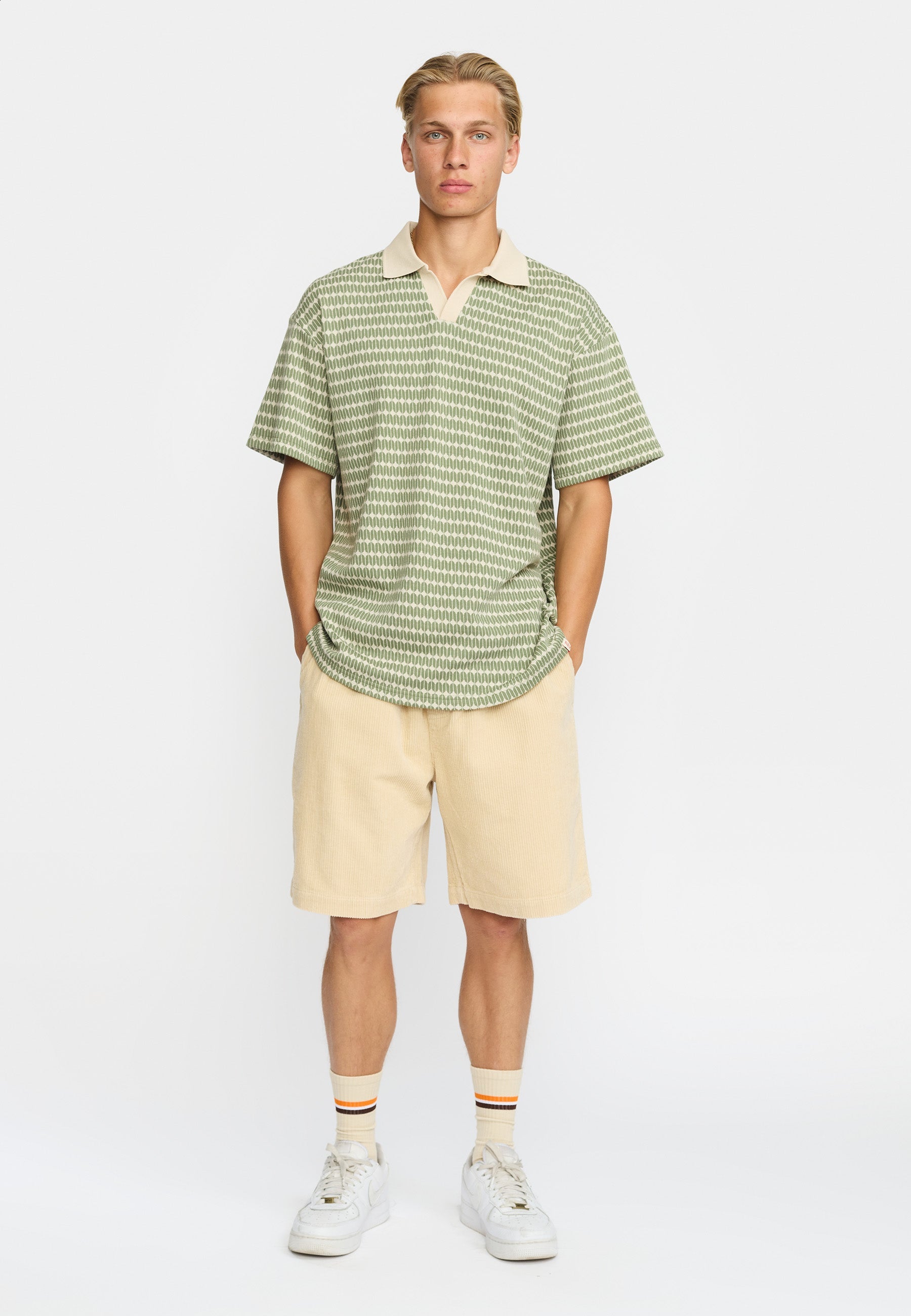 Jaquard Polo Shirt Light Green