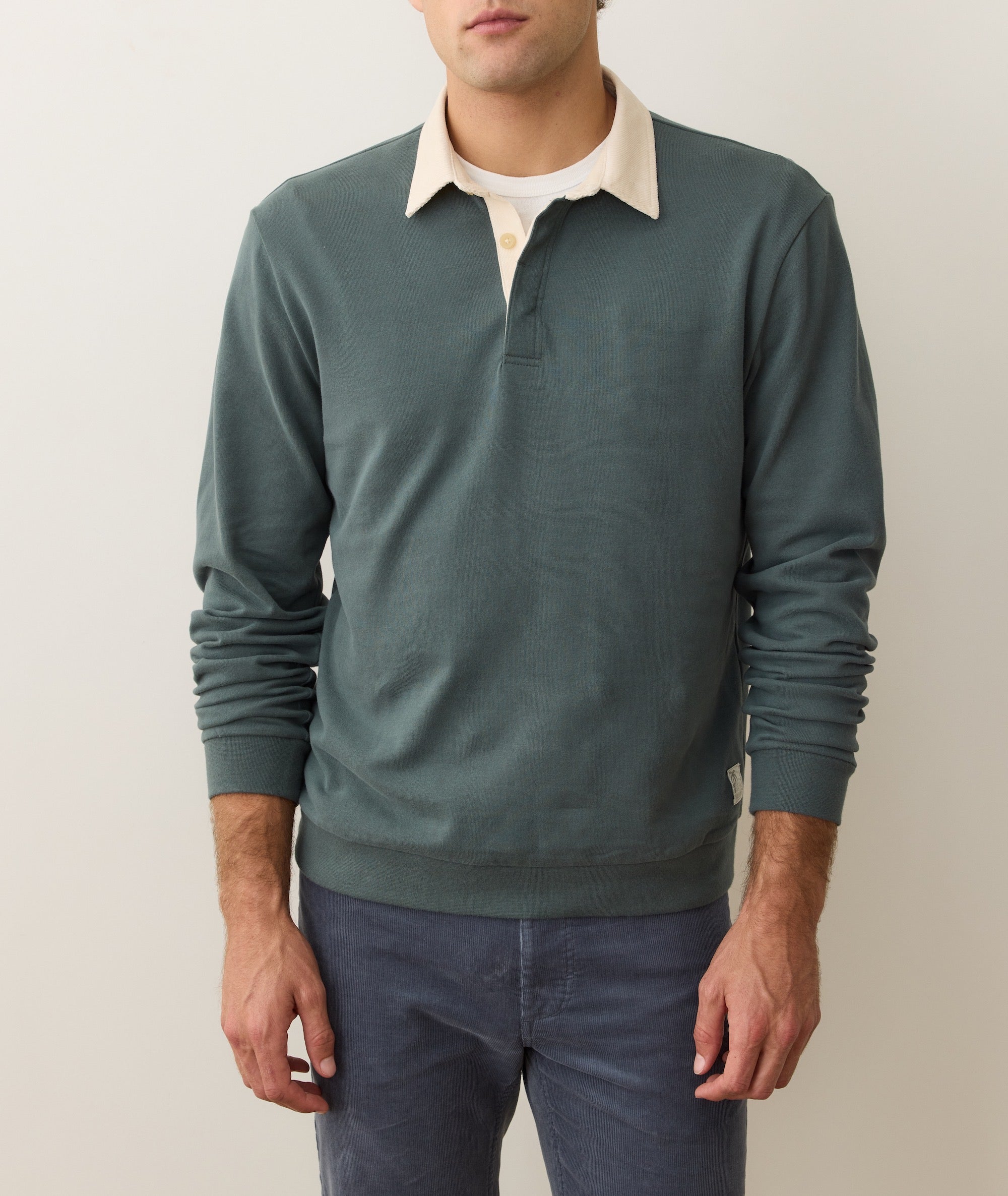Sueded Rugby Polo Balsam Green
