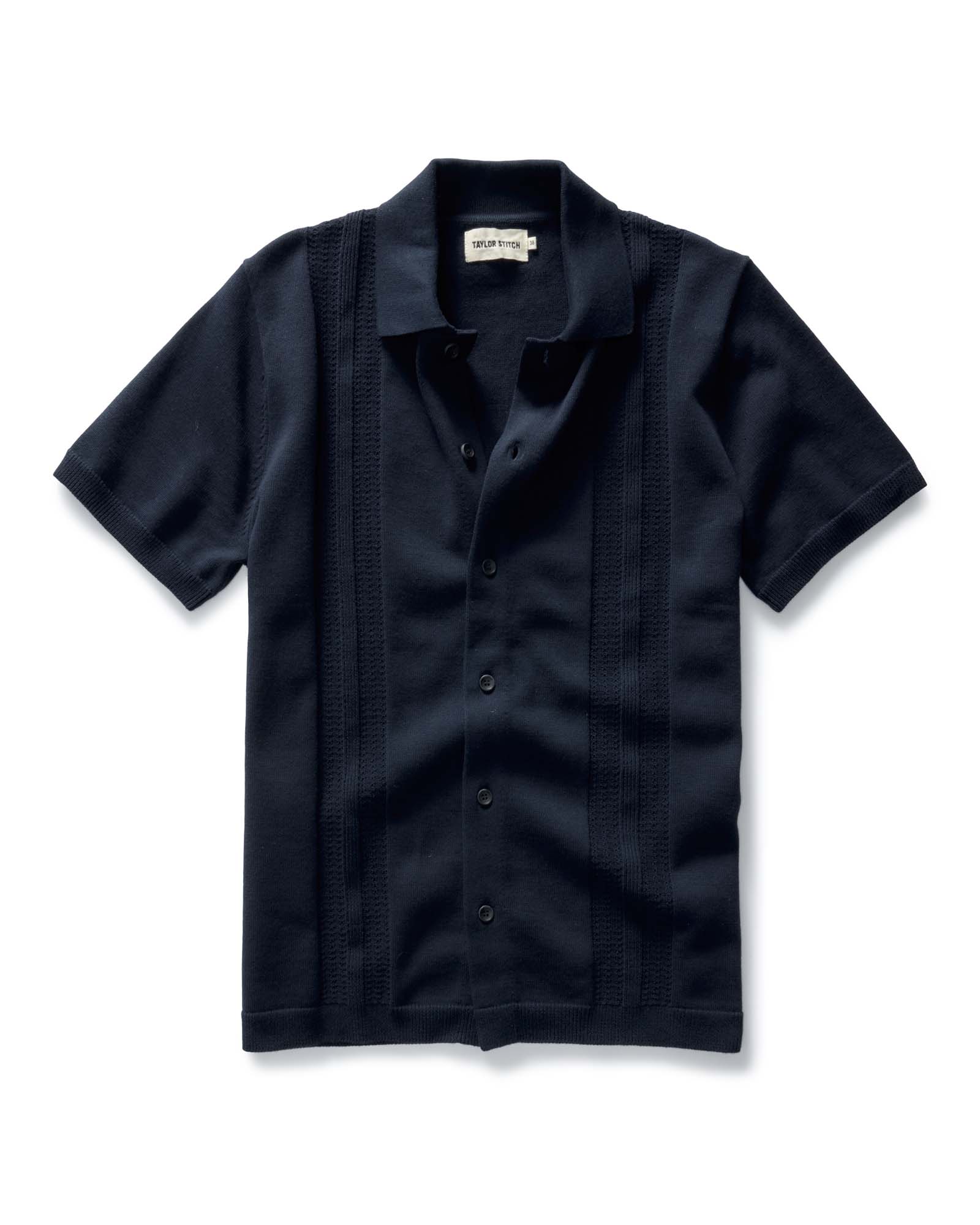 The Button Down Polo Dark Navy Stripe
