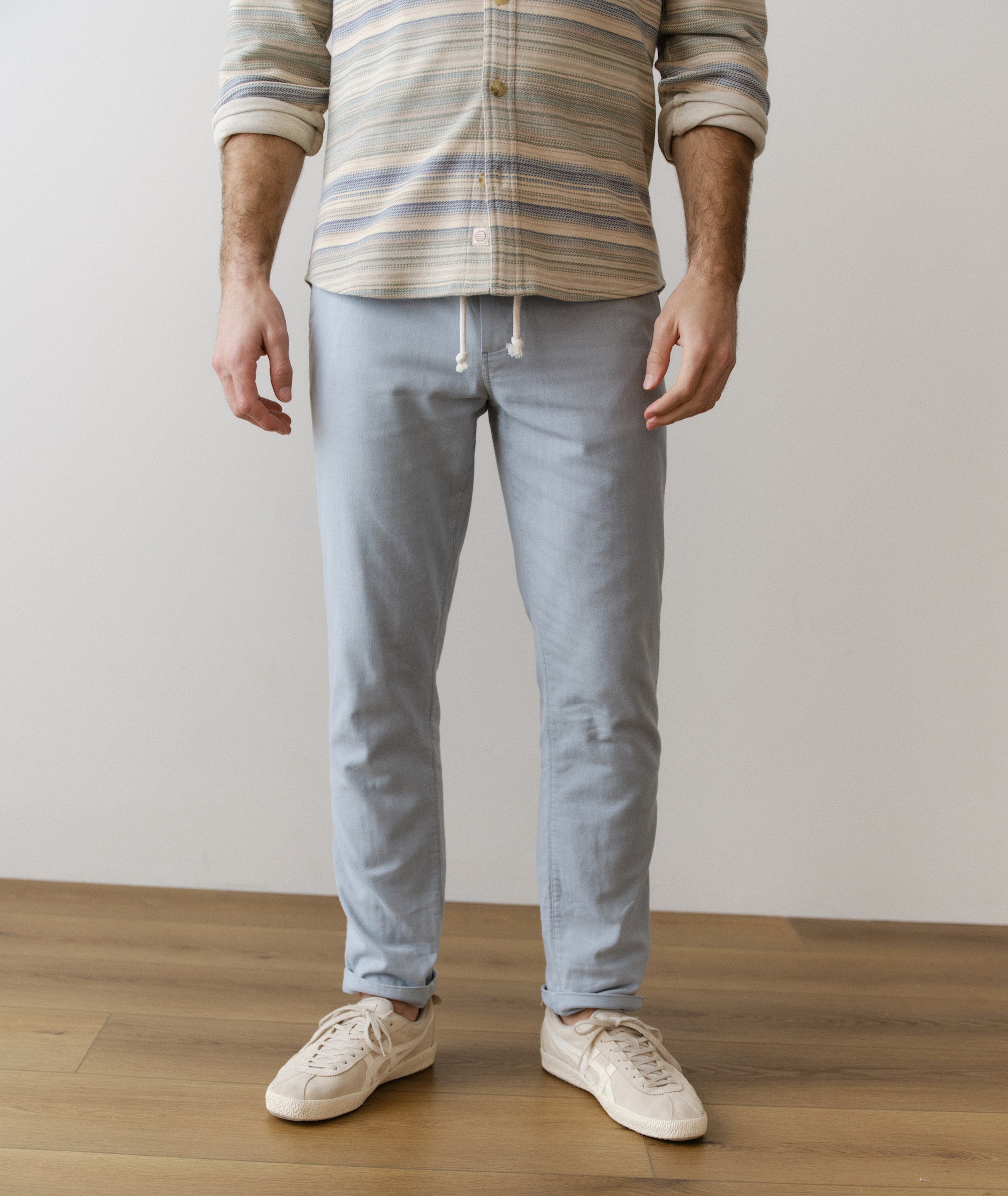Saturday Slim Straight Stretch Beach Pant Light Blue