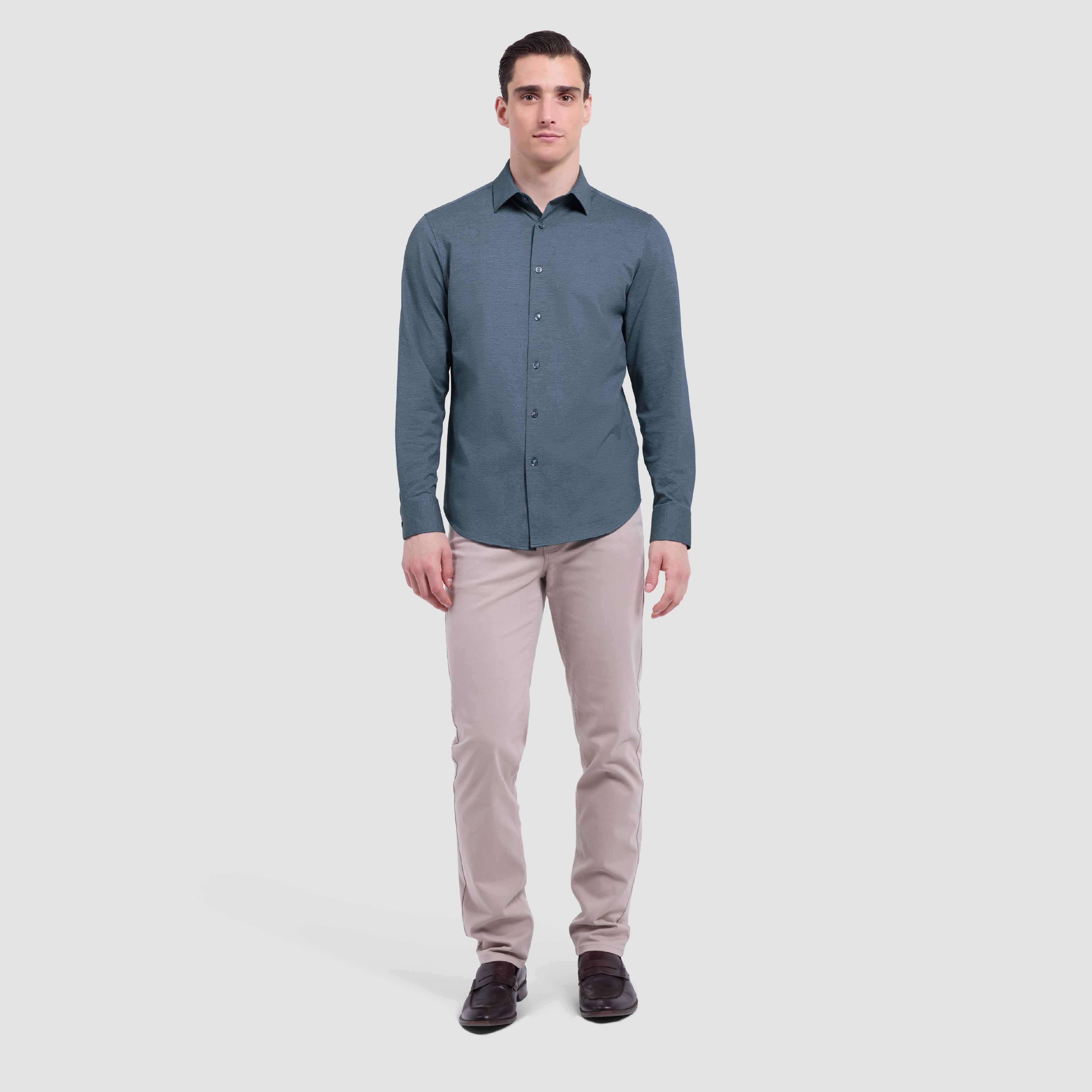 OOOHCotton James Long Sleeve Shirt Indigo