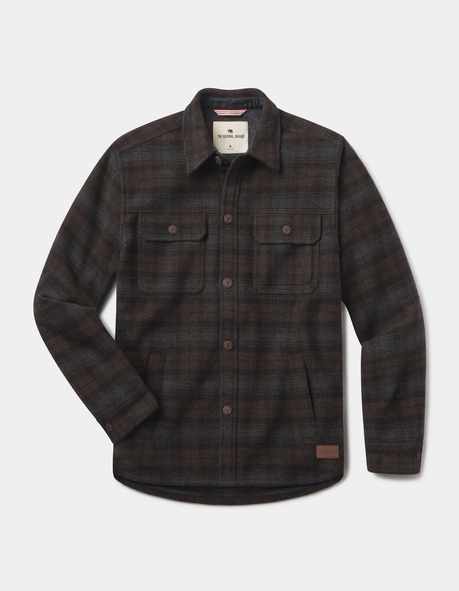 Brightside Flannel-Lined Workwear Jacket Brown Plaid
