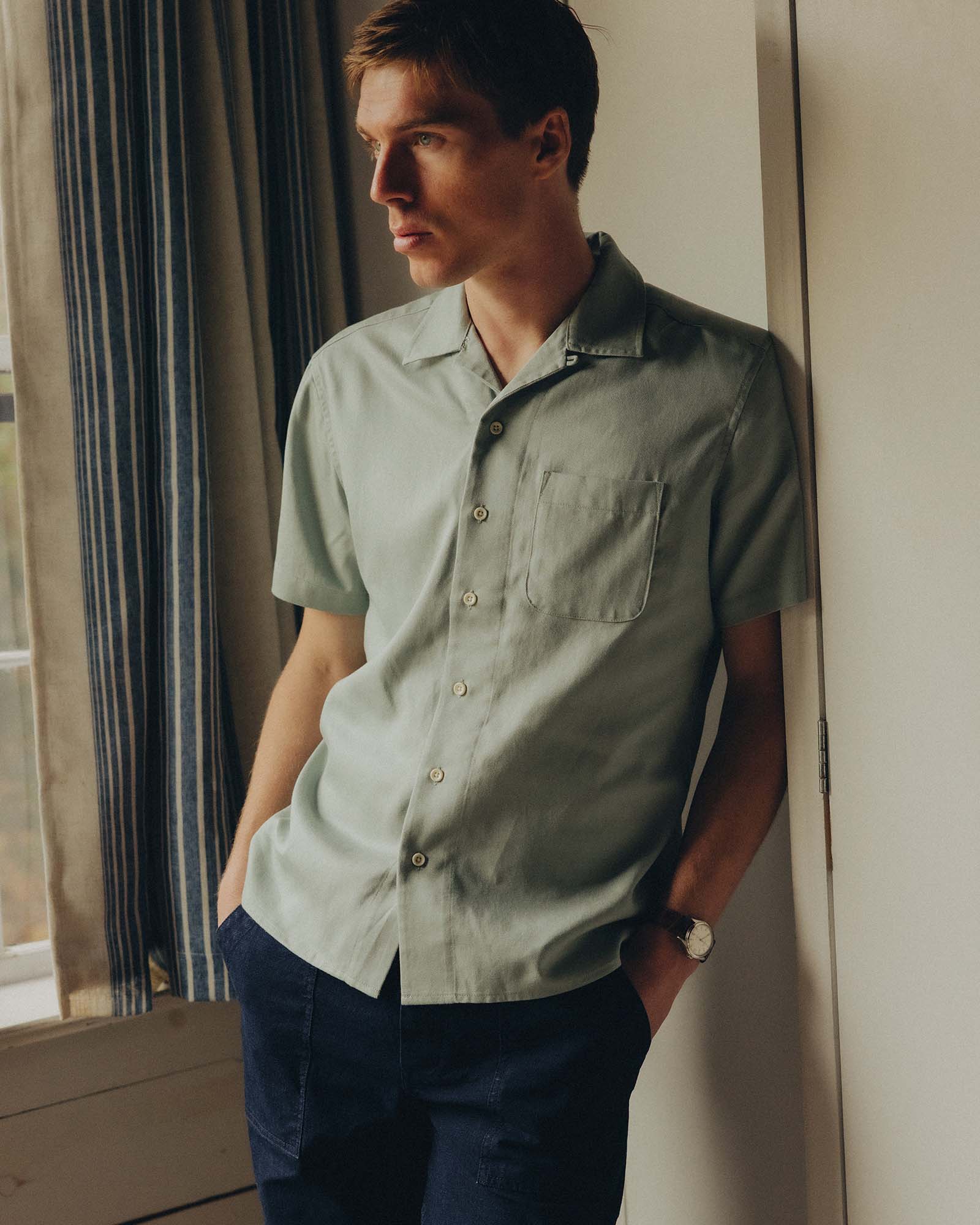 The Short Sleeve Hawthorne Shirt Surf Green