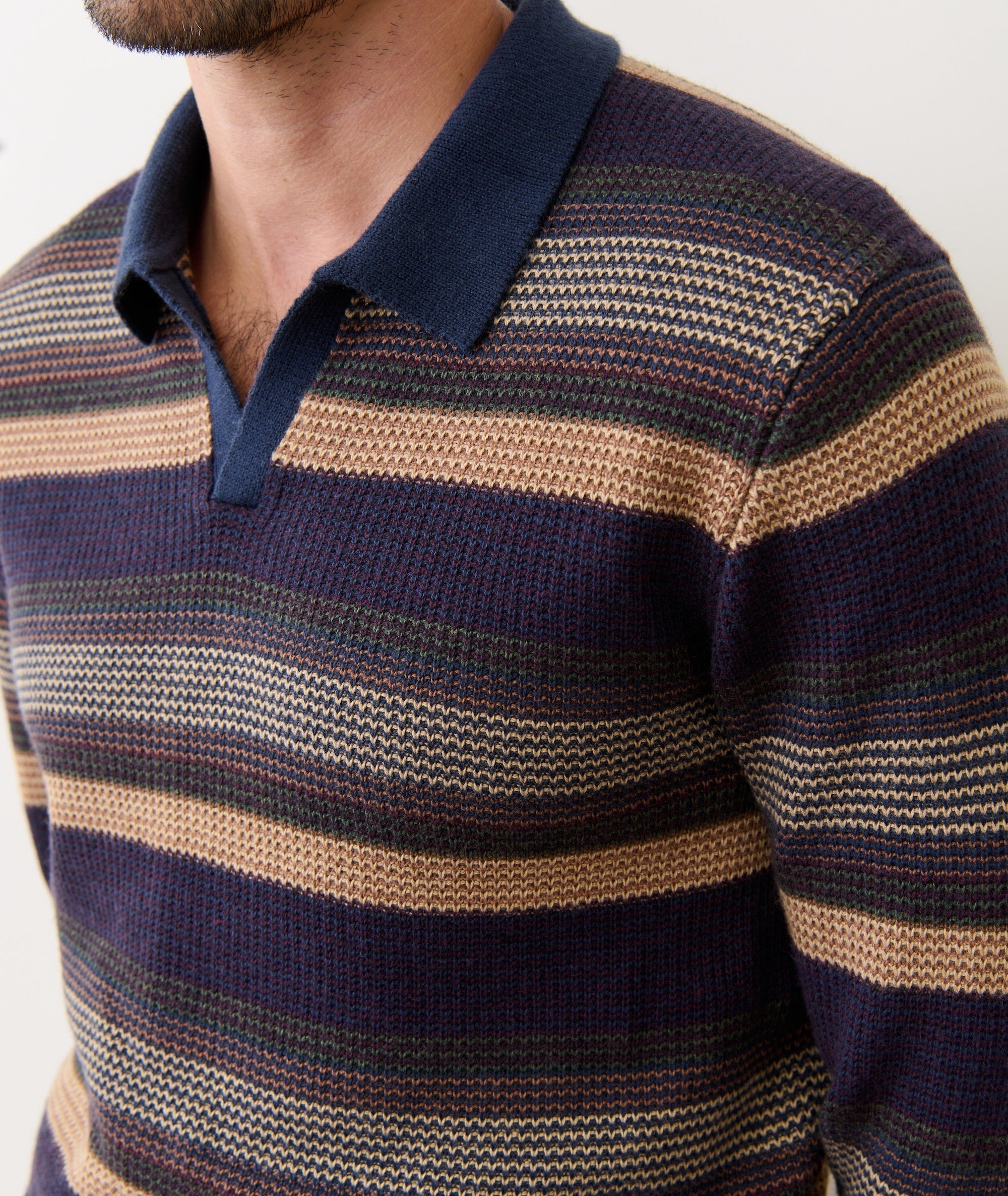 Liam Sweater Polo Warm Multi Stripe